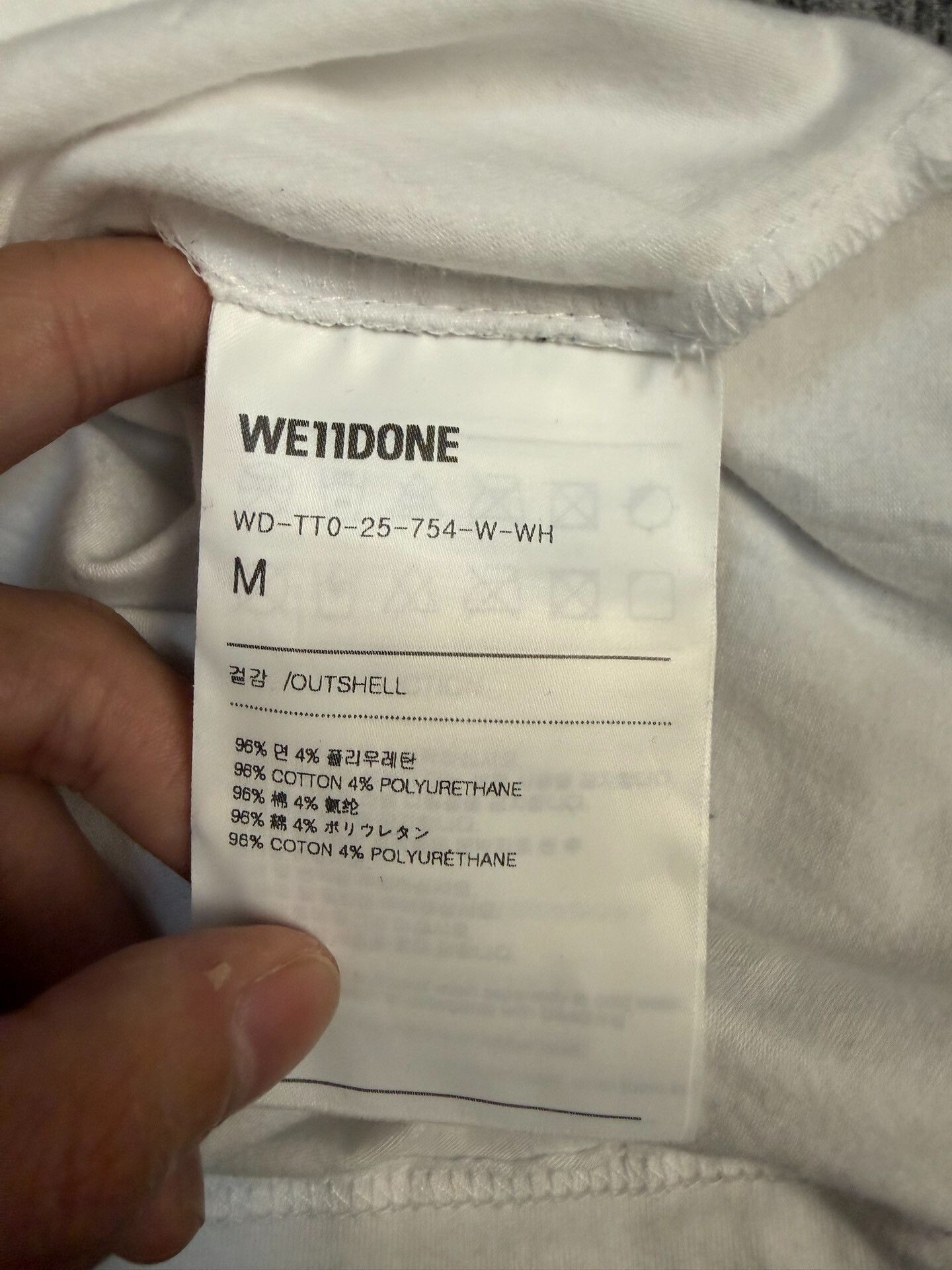 WE11DONE Cropped White T-Shirt XS Women Size XS / US 0-2 / IT 36-38 - 4 Thumbnail
