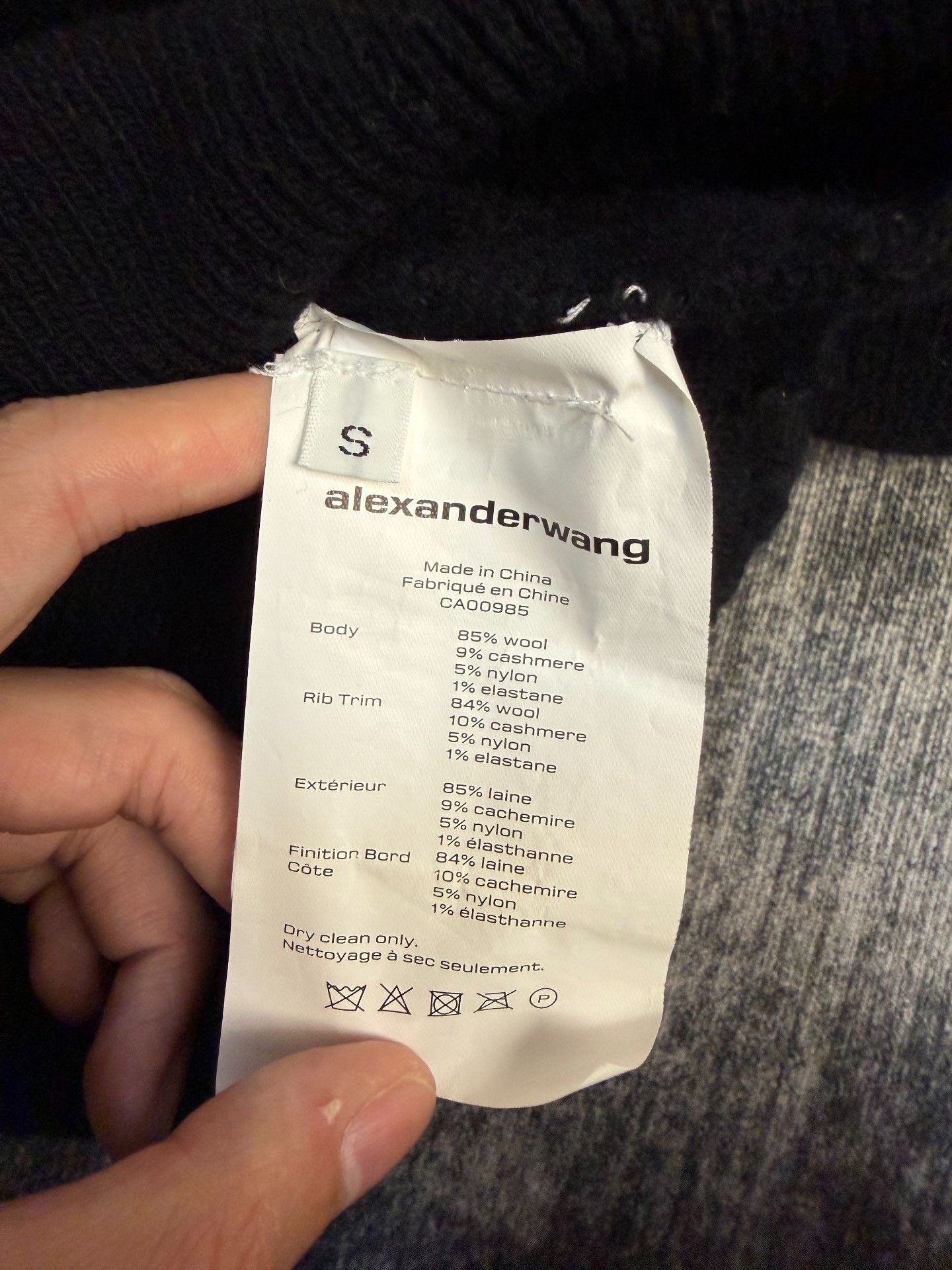 Alexander Wang Alexander Wang Wool Black Sweater XS Women Size XS / US 0-2 / IT 36-38 - 4 Thumbnail