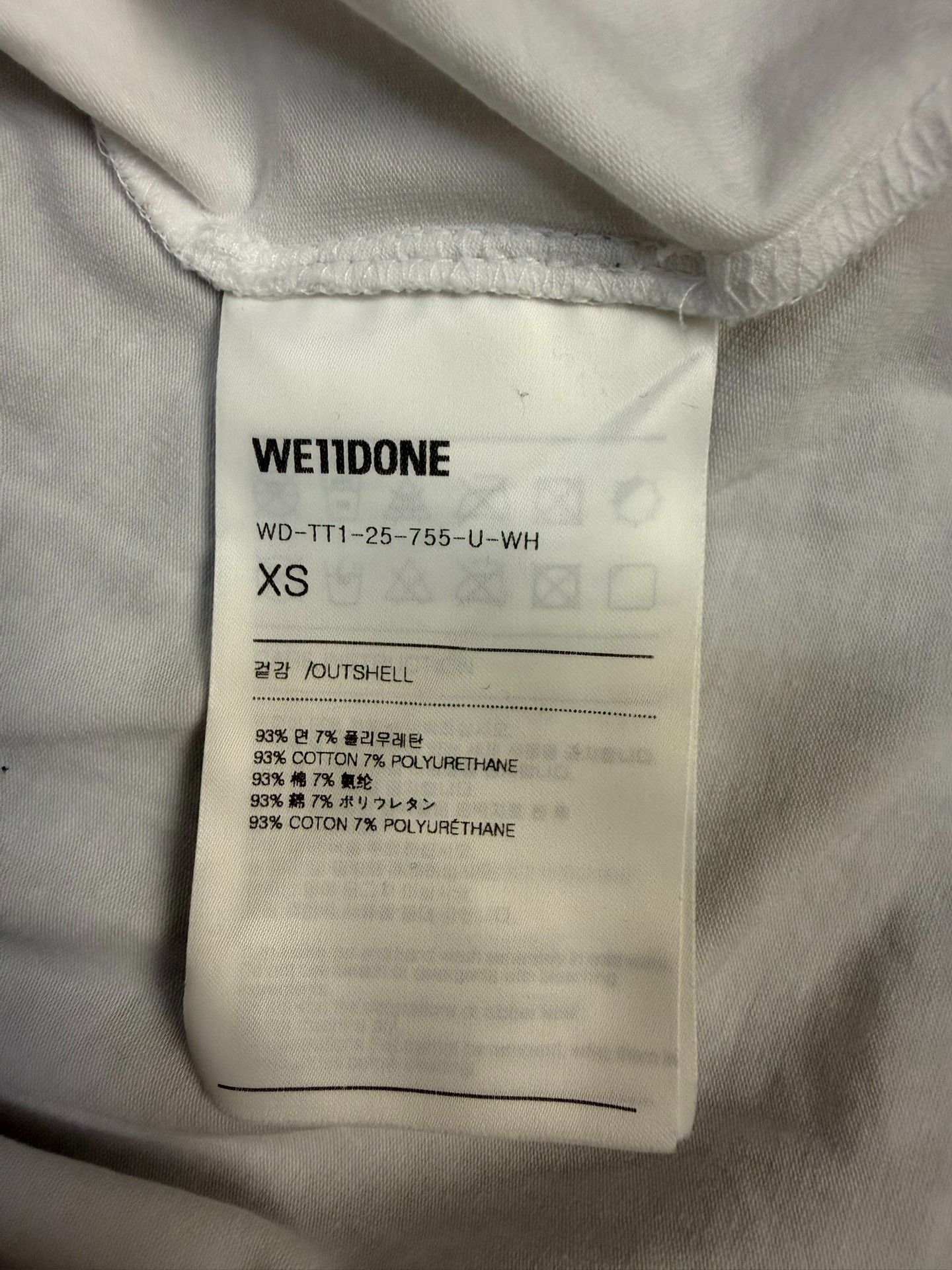 WE11DONE We11done Clear Graphic White T-Shirt XS Men Size US XS / EU 42 / 0 - 4 Thumbnail