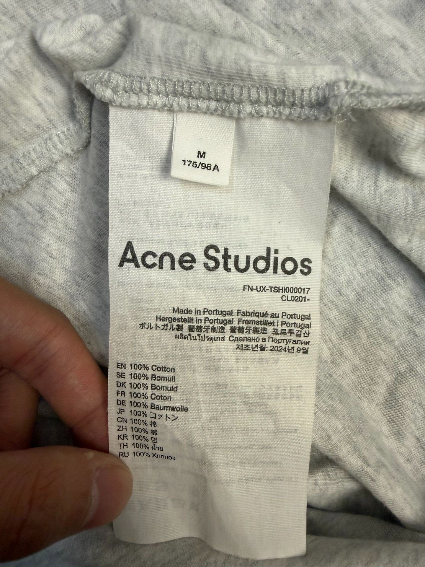 Acne Studios Acne Studios Printed Gray T-Shirt M Men Size US M / EU 48-50 / 2 - 4 Thumbnail