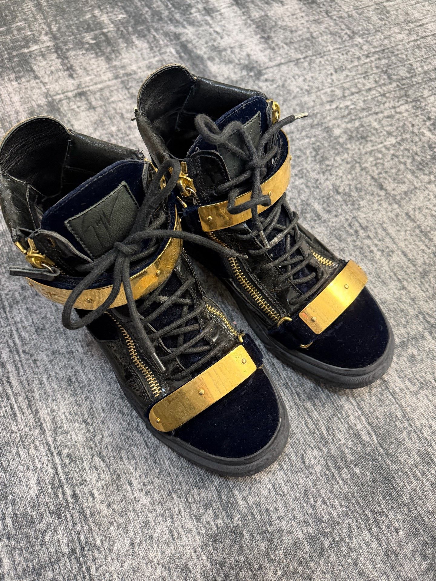 Giuseppe Zanotti Giuseppe Zanotti Gold Hitop Sneakers 40 Men Size US 7.5 / EU 40-41 - 2 Thumbnail