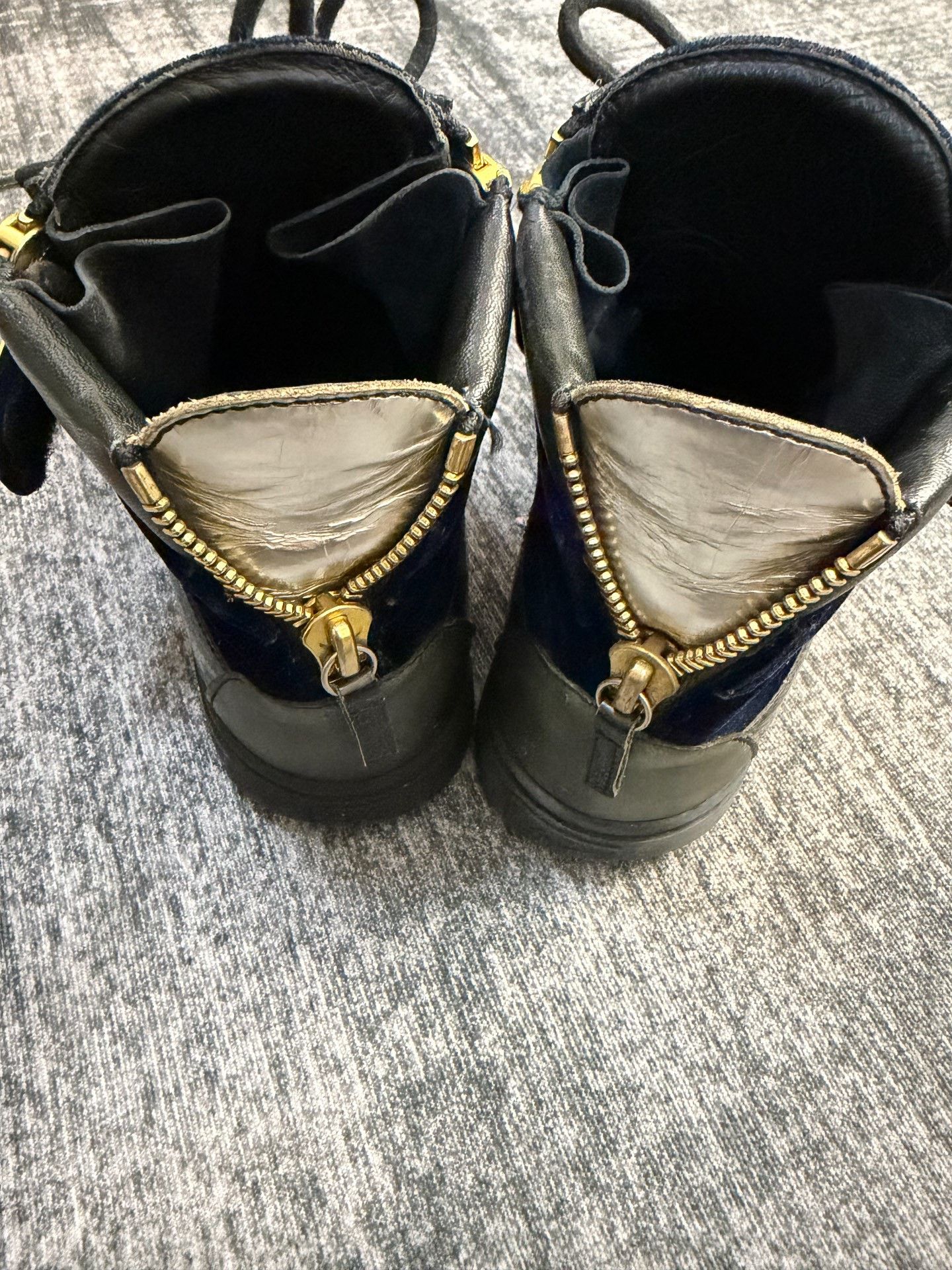 Giuseppe Zanotti Giuseppe Zanotti Gold Hitop Sneakers 40 Men Size US 7.5 / EU 40-41 - 3 Thumbnail