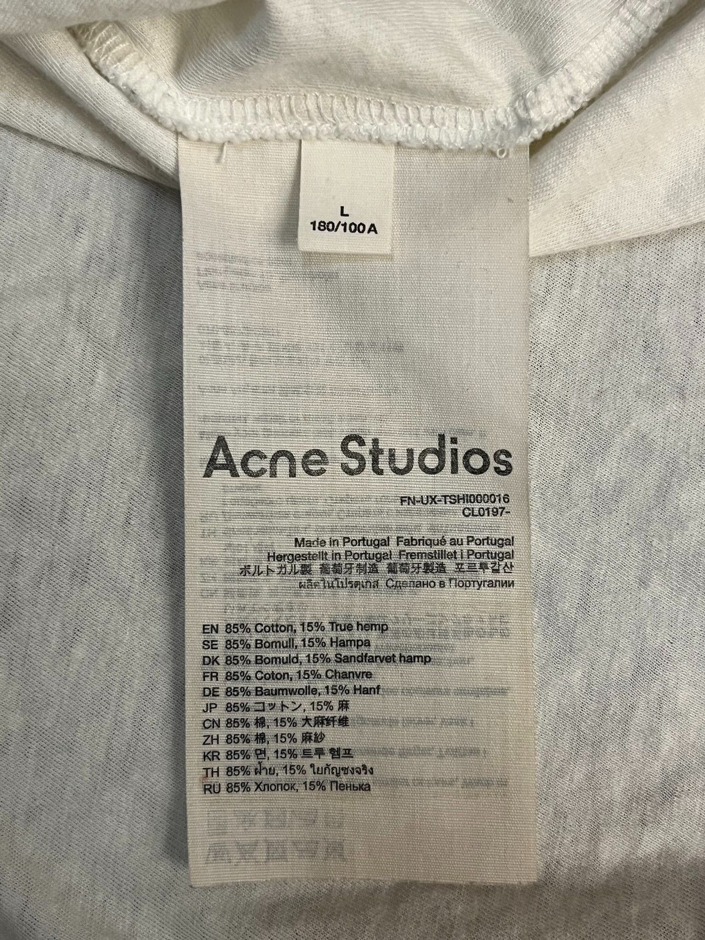 Acne Studios Acne Studios Retro Printed White T-Shirt L Men Size US L / EU 52-54 / 3 - 4 Thumbnail