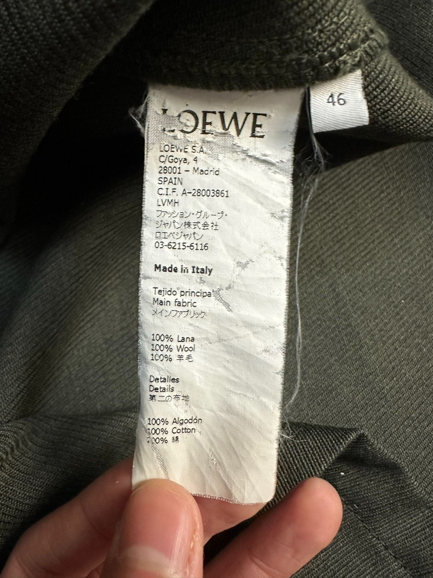 Loewe Loewe Wool Light Jacket 46 Men Size US L / EU 52-54 / 3 - 4 Thumbnail