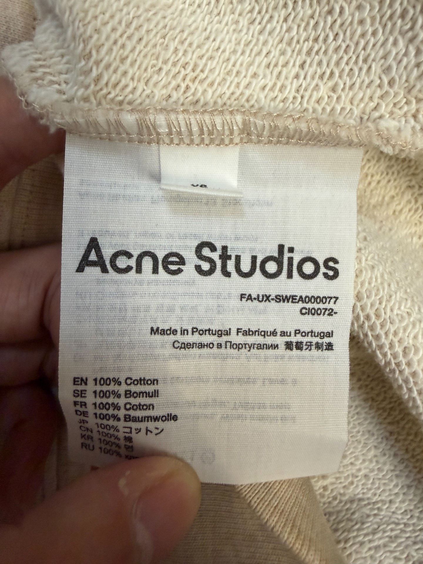 Acne Studios Acne Studios Oversized White Hoodie XS Women Size XS / US 0-2 / IT 36-38 - 4 Thumbnail