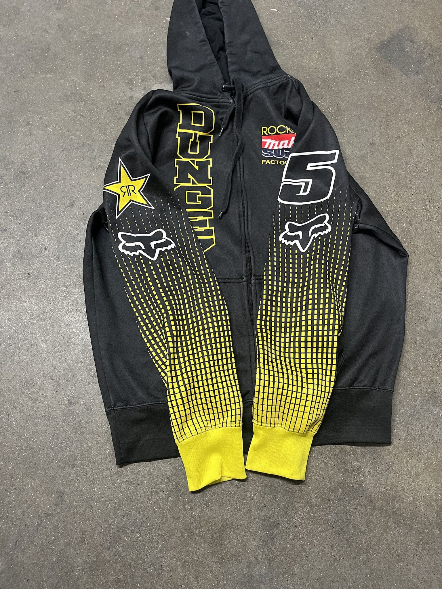 Affliction × Vintage Vintage 2000s Y2K Fox Racing AOP Zip Hoodie Size XL Size US XL / EU 56 / 4 - 2 Thumbnail