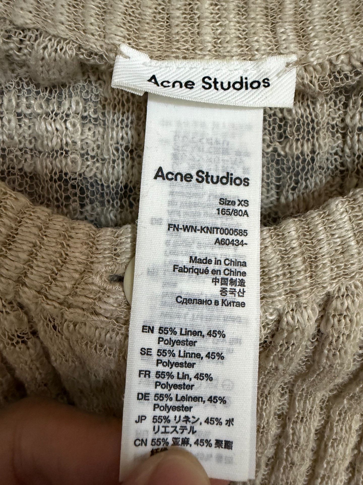 Acne Studios Acne Studios Linen Slim Sweater XS Women Size XS / US 0-2 / IT 36-38 - 3 Thumbnail