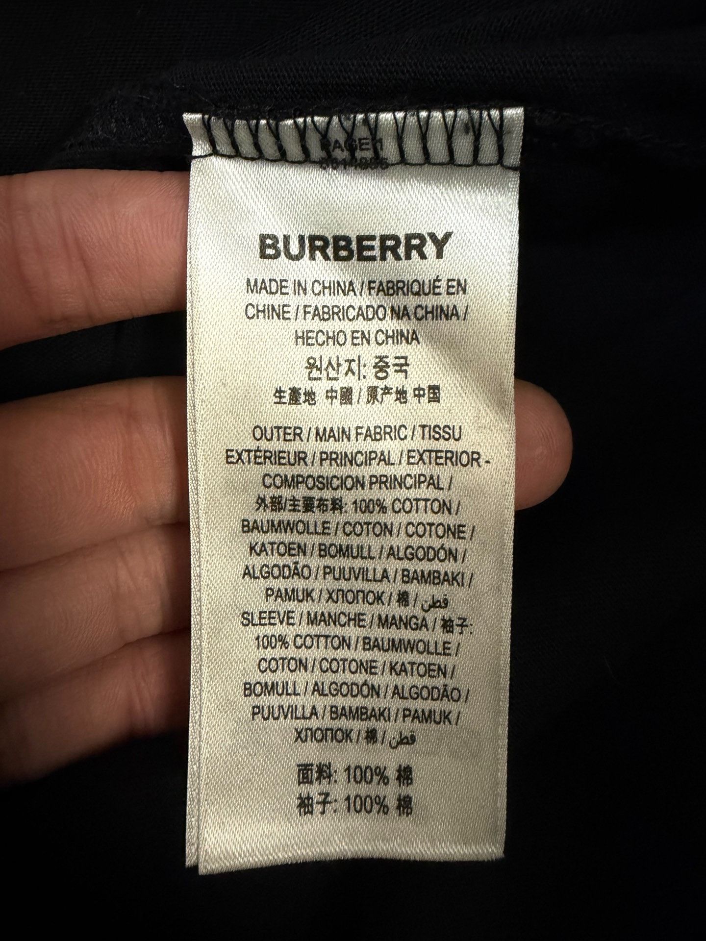 Burberry Burberry Cotton Plaid Black T-Shirt S Women Size S / US 4 / IT 40 - 5 Thumbnail