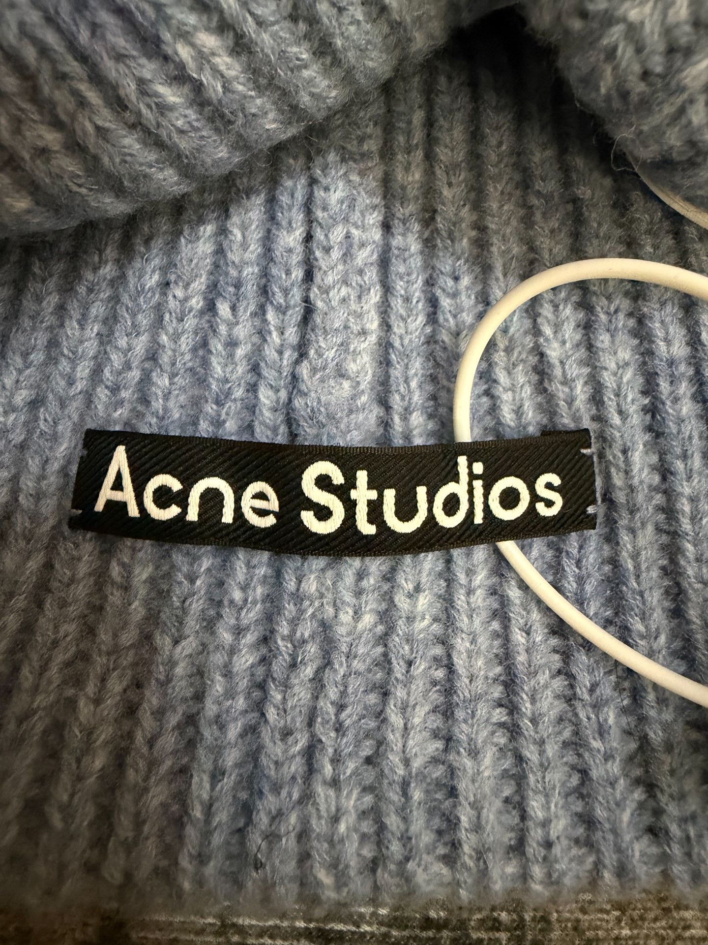 Acne Studios Acne Studios Wool Embroidered Blue Hat 56 Men Size ONE SIZE - 2 Thumbnail
