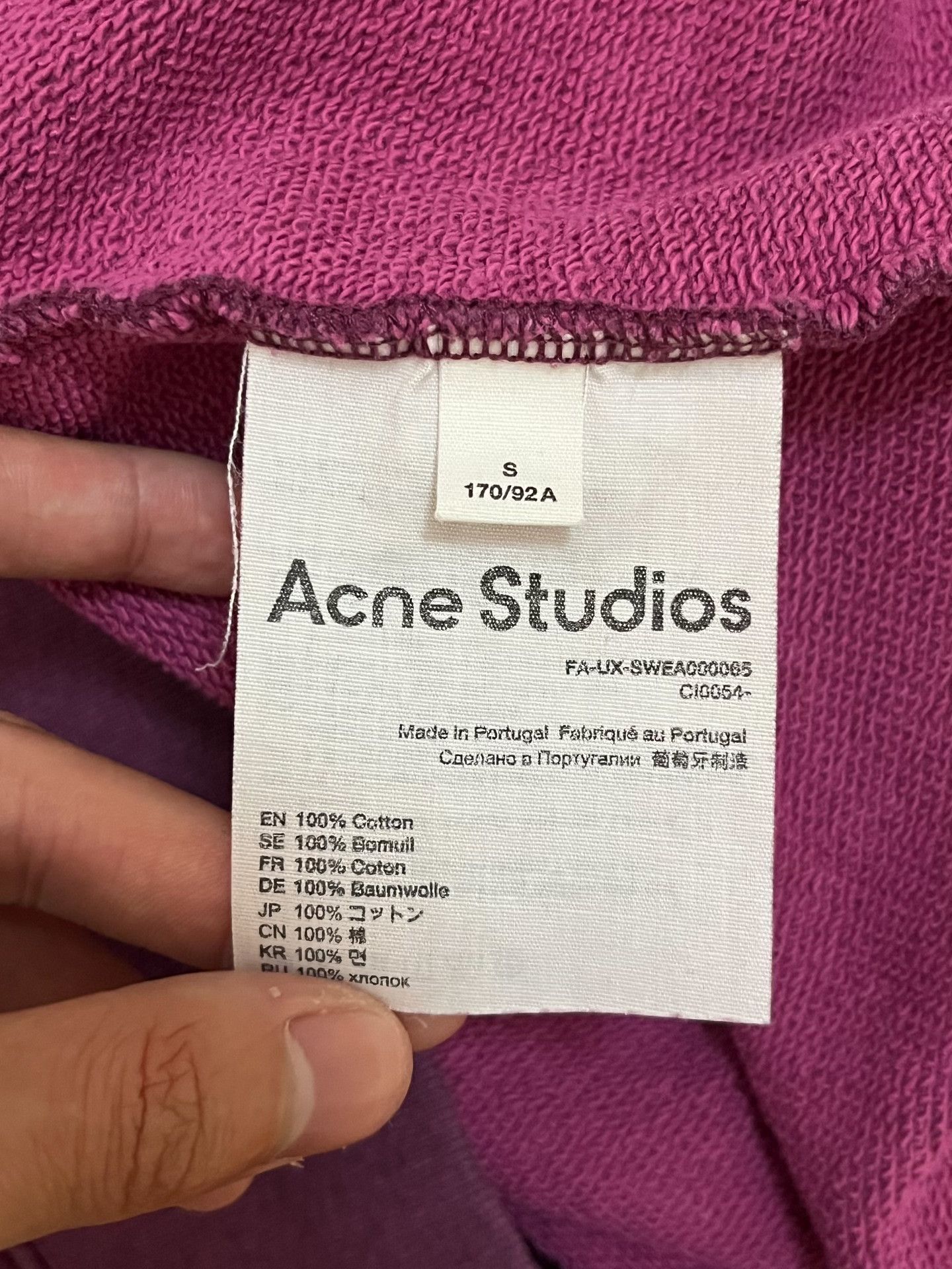 Acne Studios Acne Studios Drop-Shoulder Purple Hoodie S Men Size US S / EU 44-46 / 1 - 4 Thumbnail