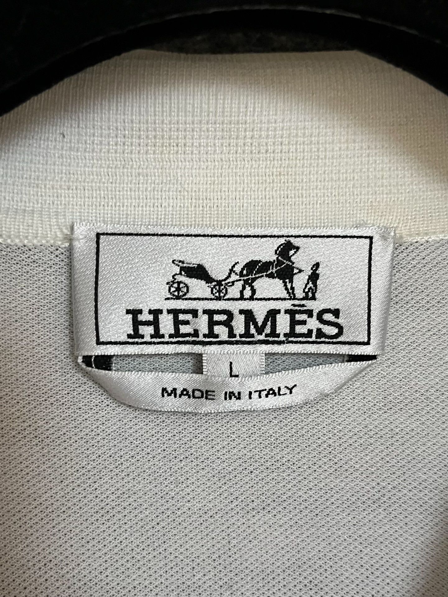 Hermes Hermes White Polo L Men Size US L / EU 52-54 / 3 - 3 Thumbnail