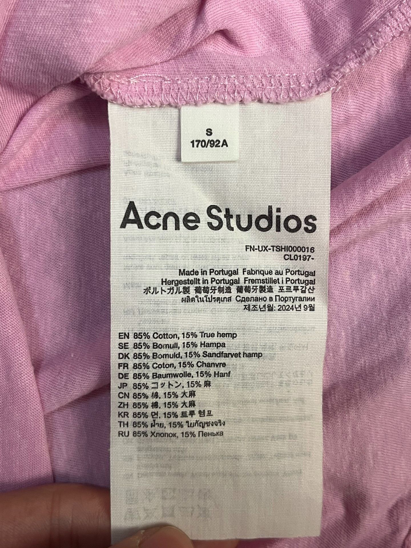 Acne Studios Acne Studios Oversized Cotton Pink T-Shirt S Women Size S / US 4 / IT 40 - 4 Thumbnail