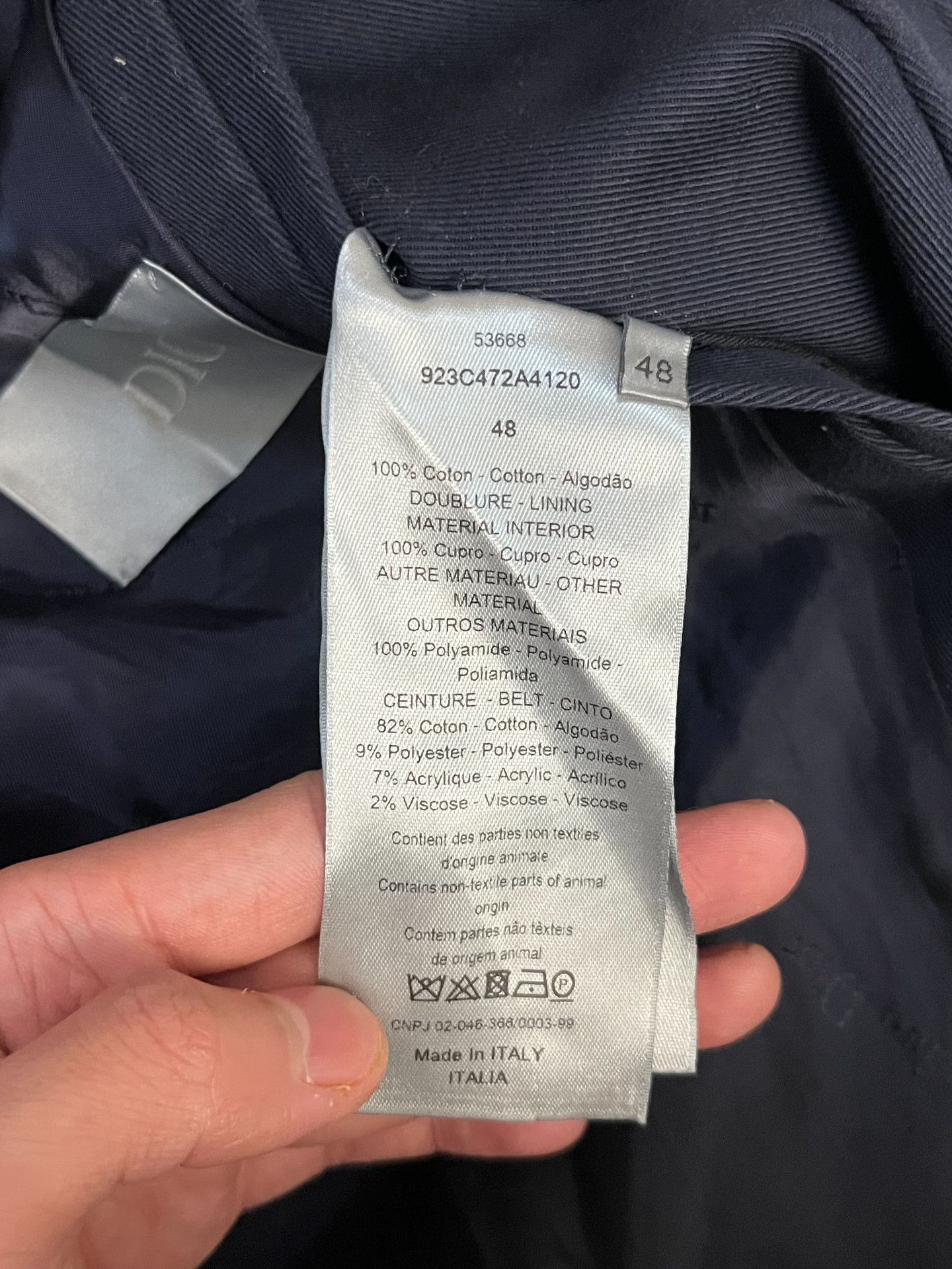 Dior Dior Collab Blue Light Jacket 48 Men Size US XL / EU 56 / 4 - 4 Thumbnail