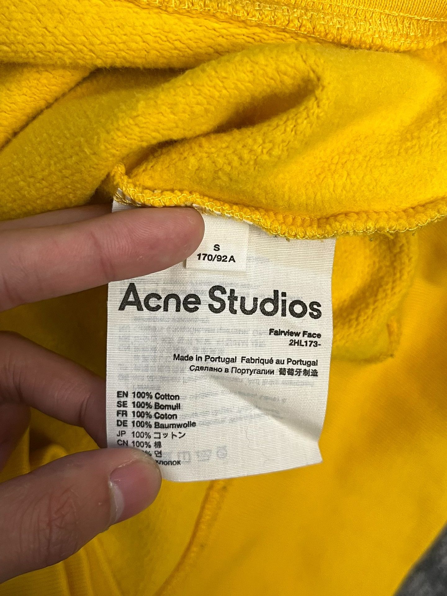 Acne Studios Acne Studios Oversized Yellow Hoodie S Women Size S / US 4 / IT 40 - 4 Thumbnail