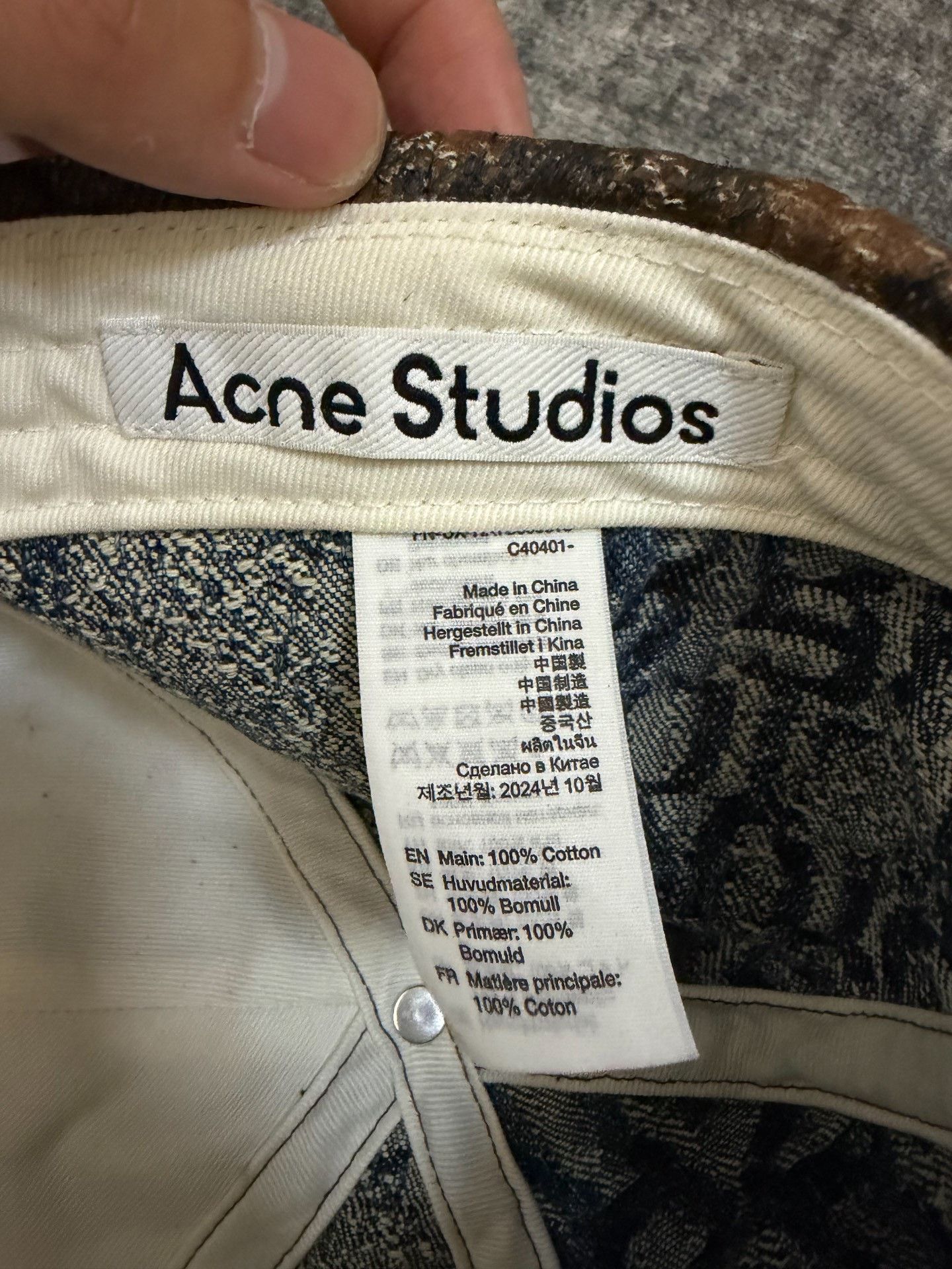 Acne Studios Acne Studios Denim Brown Hat S Men Size ONE SIZE - 5 Thumbnail