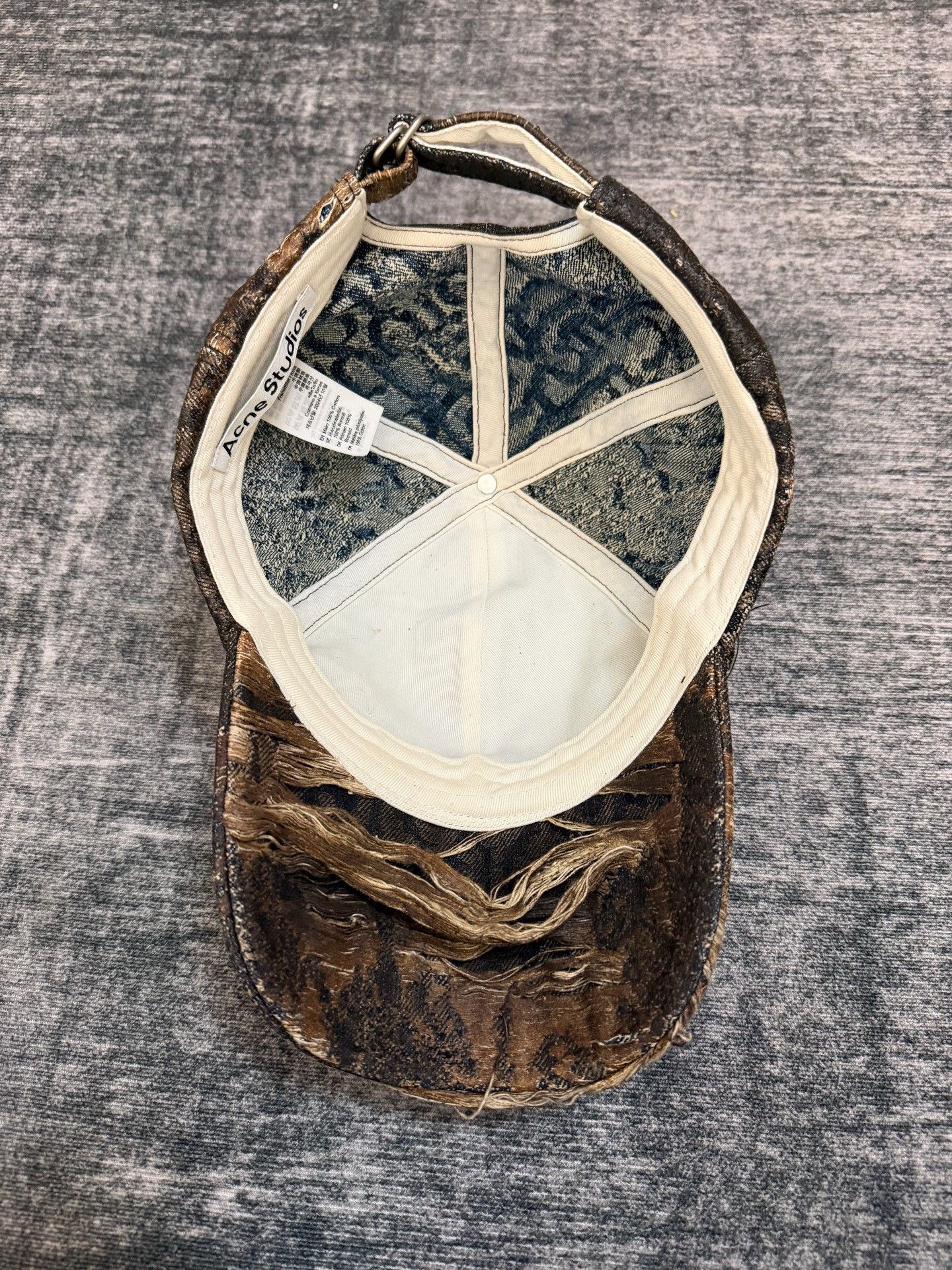 Acne Studios Acne Studios Denim Brown Hat S Men Size ONE SIZE - 4 Thumbnail