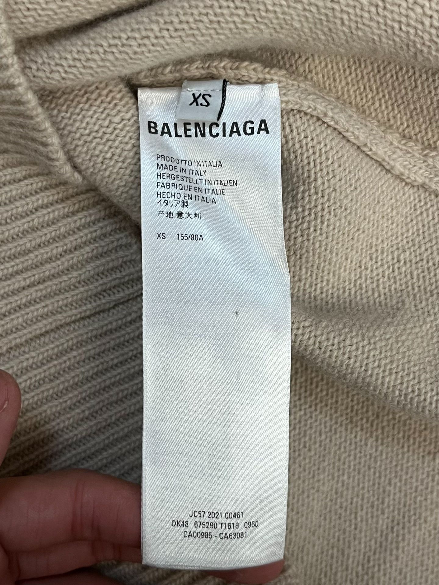 Balenciaga Balenciaga Wool Beige Sweater XS Women Size XS / US 0-2 / IT 36-38 - 4 Thumbnail