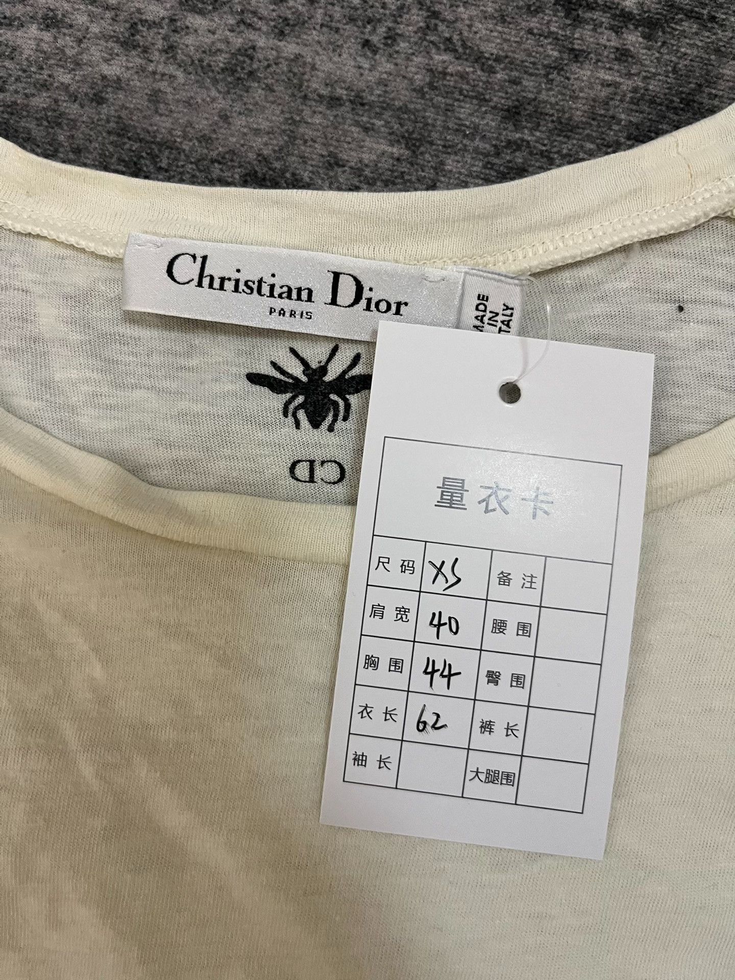 Dior Dior Printed White T-Shirt XS Women Size XS / US 0-2 / IT 36-38 - 3 Thumbnail