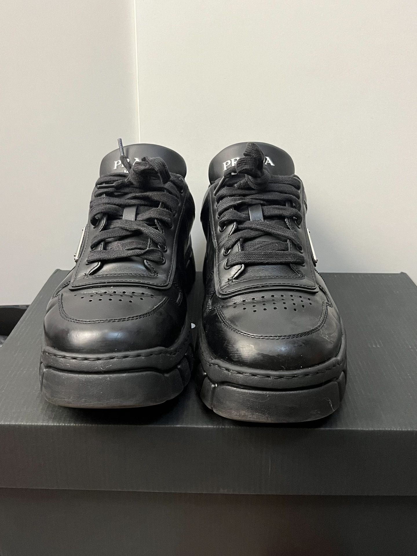 Prada Prada Leather Black Lowtop Sneakers 9 Men Size US 9 / EU 42 - 2 Thumbnail