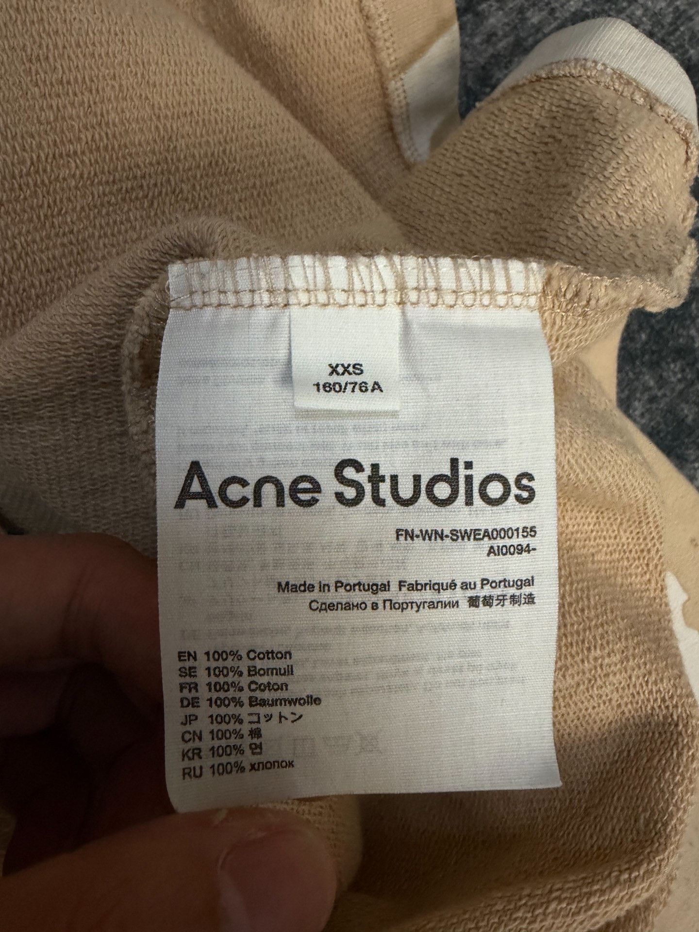 Acne Studios Acne Studios Limited Beige Hoodie XXS Women Size XXS / US 00 / IT 34 - 4 Thumbnail