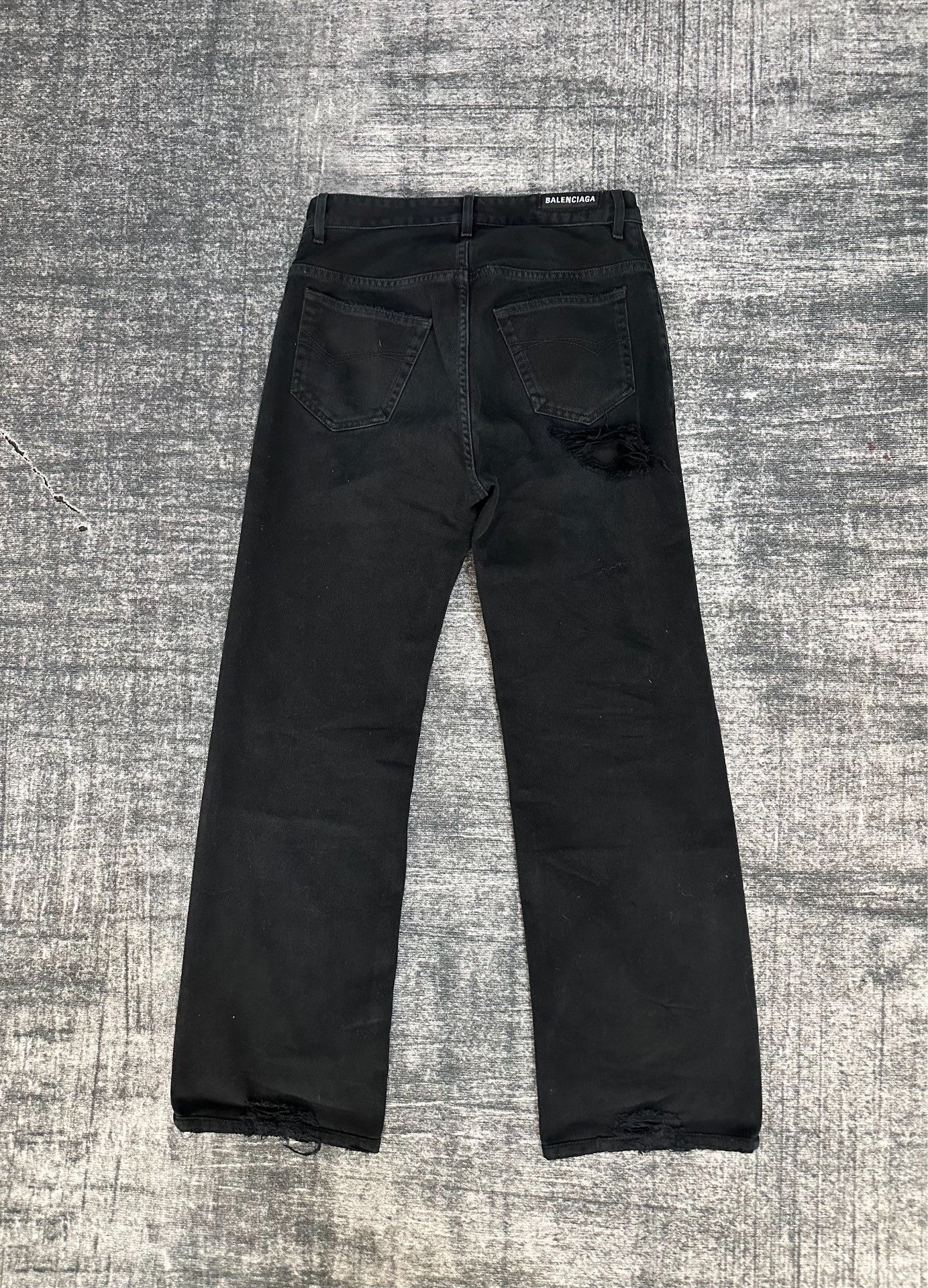Balenciaga Balenciaga Distressed Black Denim Jeans XS Men Size US 28 / EU 44 - 3 Thumbnail