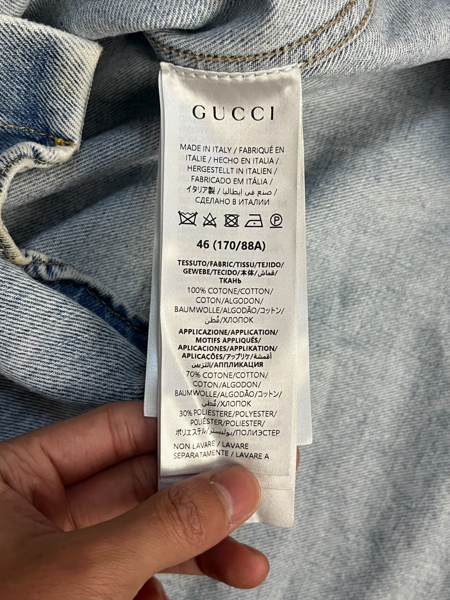 Gucci Gucci Denim Shirt 46 Men Size US L / EU 52-54 / 3 - 4 Thumbnail