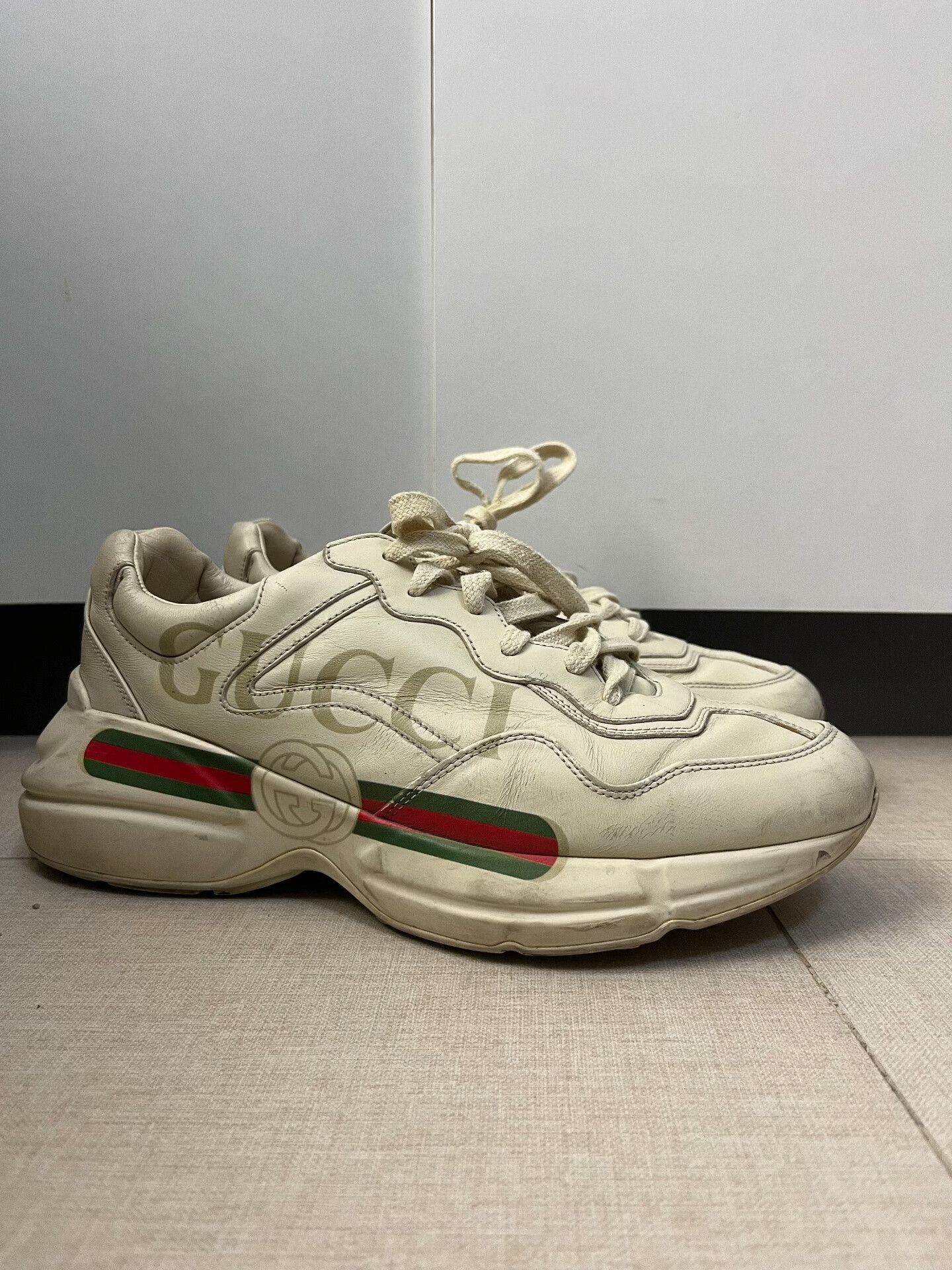 Gucci Gucci Retro White Lowtop Sneakers 7.5 Men Size US 7.5 / EU 40-41 - 3 Thumbnail