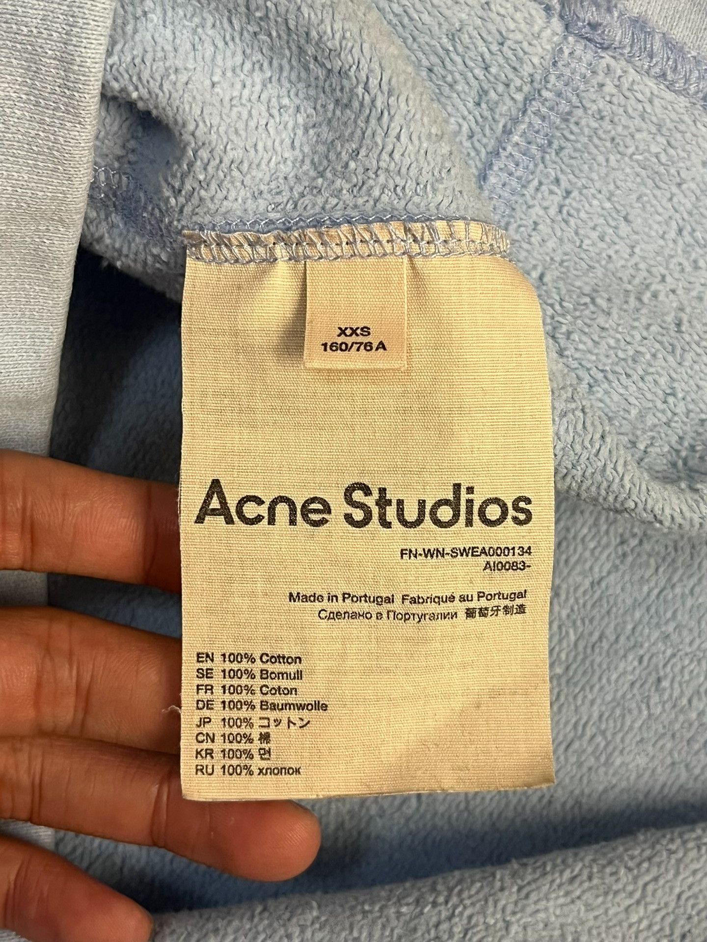 Acne Studios Acne Studios Blue Hoodie XXS Men Size US XXS / EU 40 - 4 Thumbnail