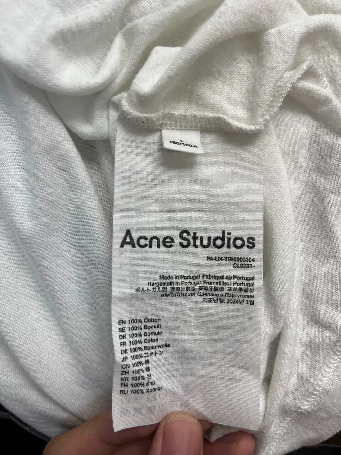 Acne Studios Acne Studios Printed White T-Shirt L Men Size US L / EU 52-54 / 3 - 4 Thumbnail