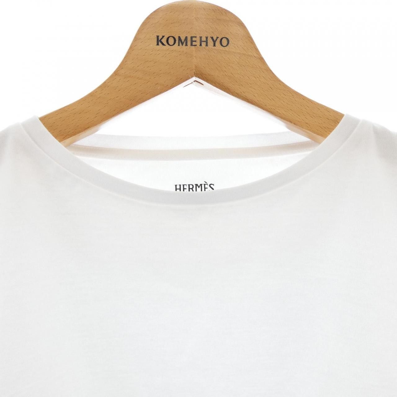Hermes Hermes Hermes CHEVRON Cartouche Cotton TShirt Textile T-Shirts DUTY FREE for USA Size ONE SIZE - 5 Thumbnail