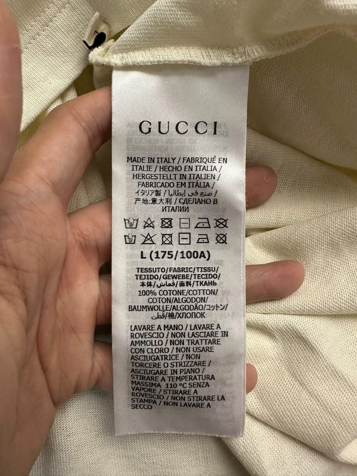 Gucci Gucci White T-Shirt L Men Size US L / EU 52-54 / 3 - 4 Thumbnail