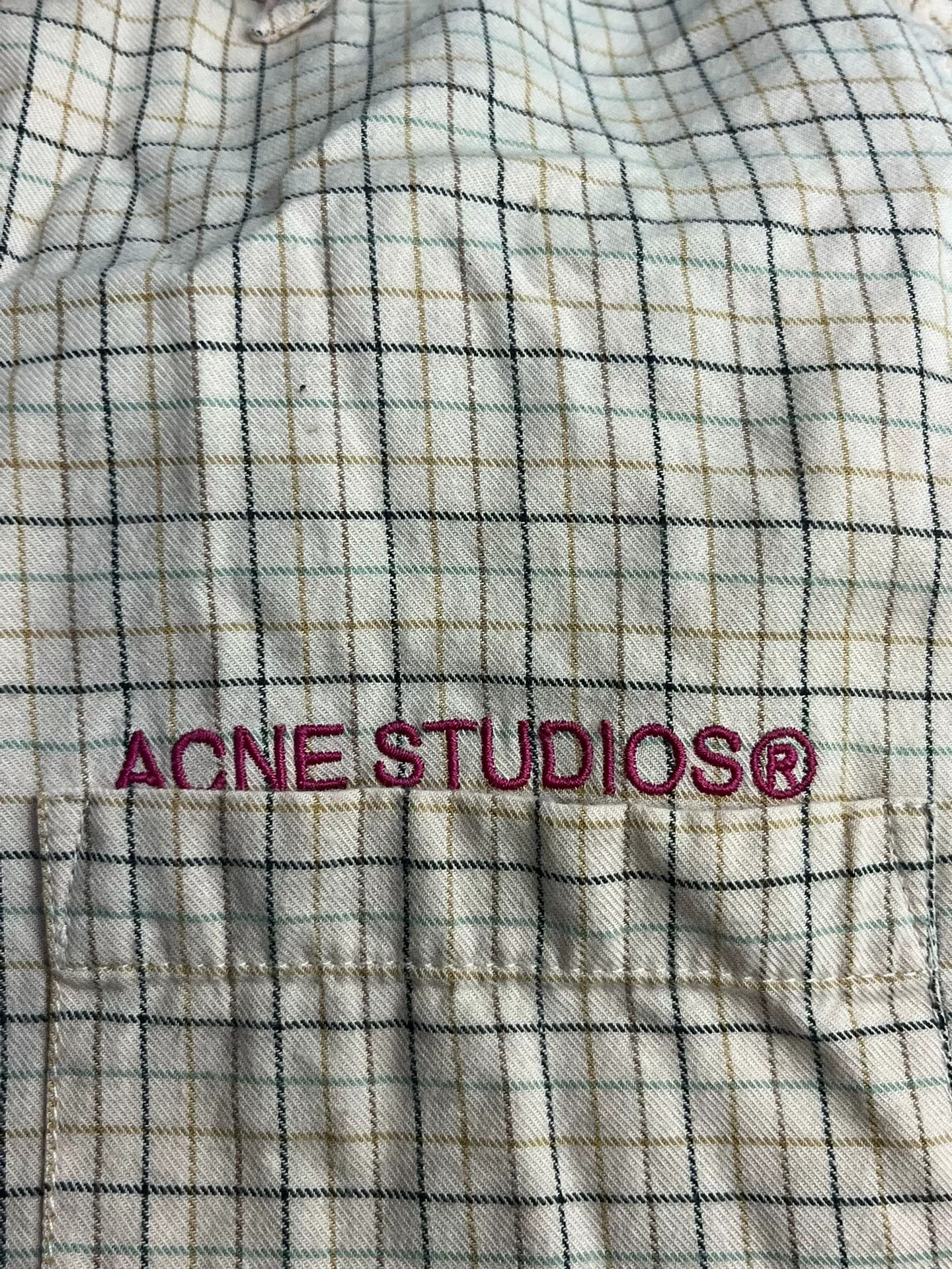Acne Studios Acne Studios Embroidered Plaid Pink Shirt 48 Men Size US XL / EU 56 / 4 - 4 Thumbnail