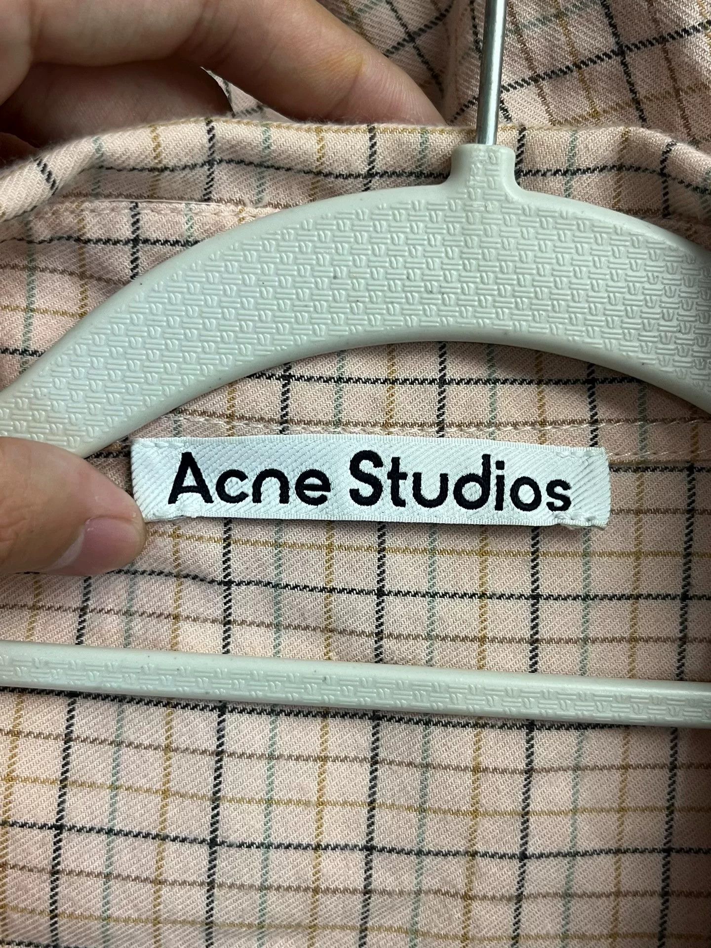 Acne Studios Acne Studios Embroidered Plaid Pink Shirt 48 Men Size US XL / EU 56 / 4 - 3 Thumbnail