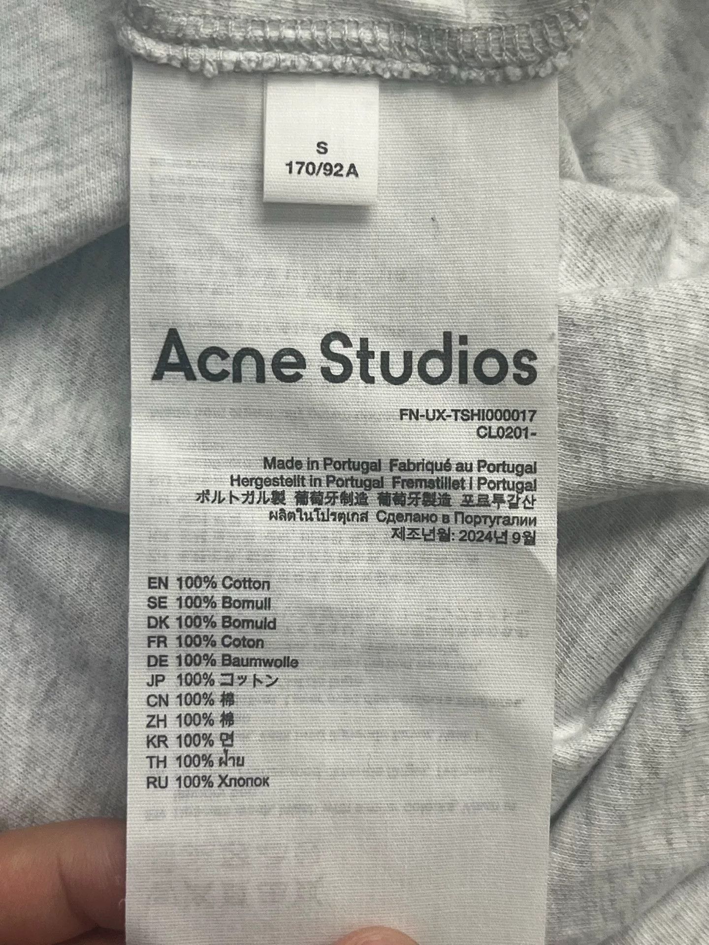 Acne Studios Acne Studios Printed Gray T-Shirt S Men Size US S / EU 44-46 / 1 - 3 Thumbnail