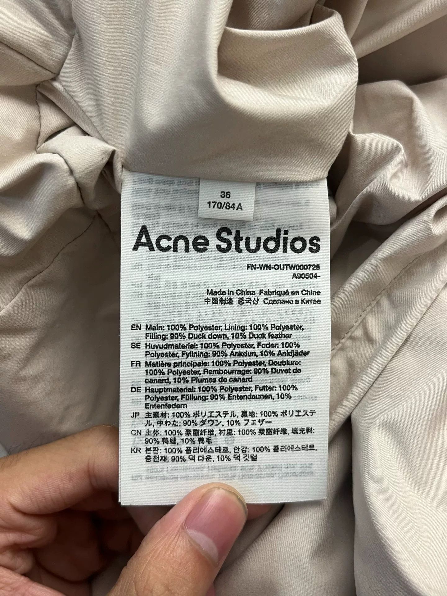Acne Studios Acne Studios Down Cropped White Down Jacket 36 Women Size S / US 4 / IT 40 - 4 Thumbnail