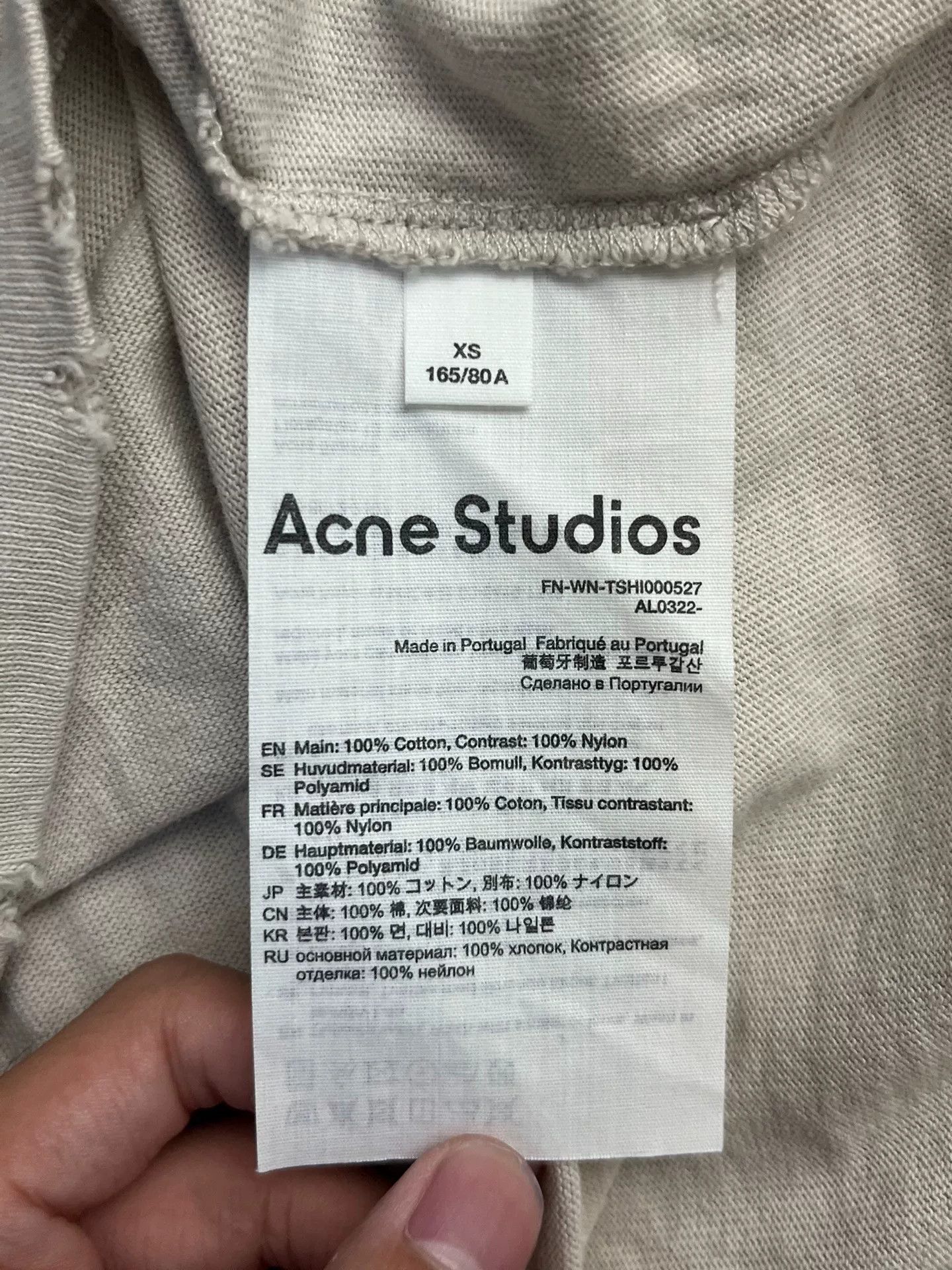Acne Studios Acne Studios Printed Graphic Beige T-Shirt XS Women Size XS / US 0-2 / IT 36-38 - 4 Thumbnail