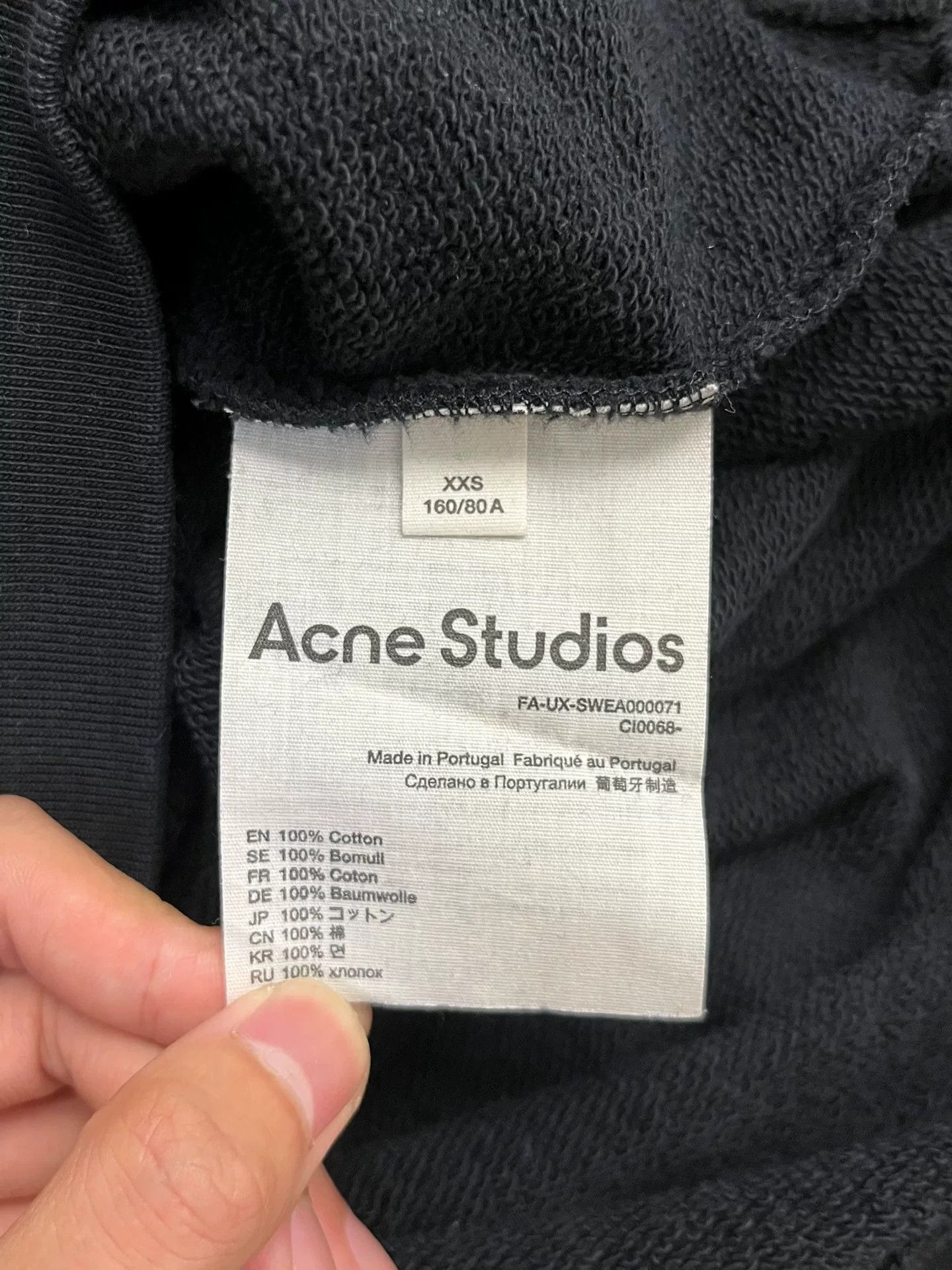 Acne Studios Acne Studios Retro Black Hoodie XXS Men Size US XXS / EU 40 - 3 Thumbnail
