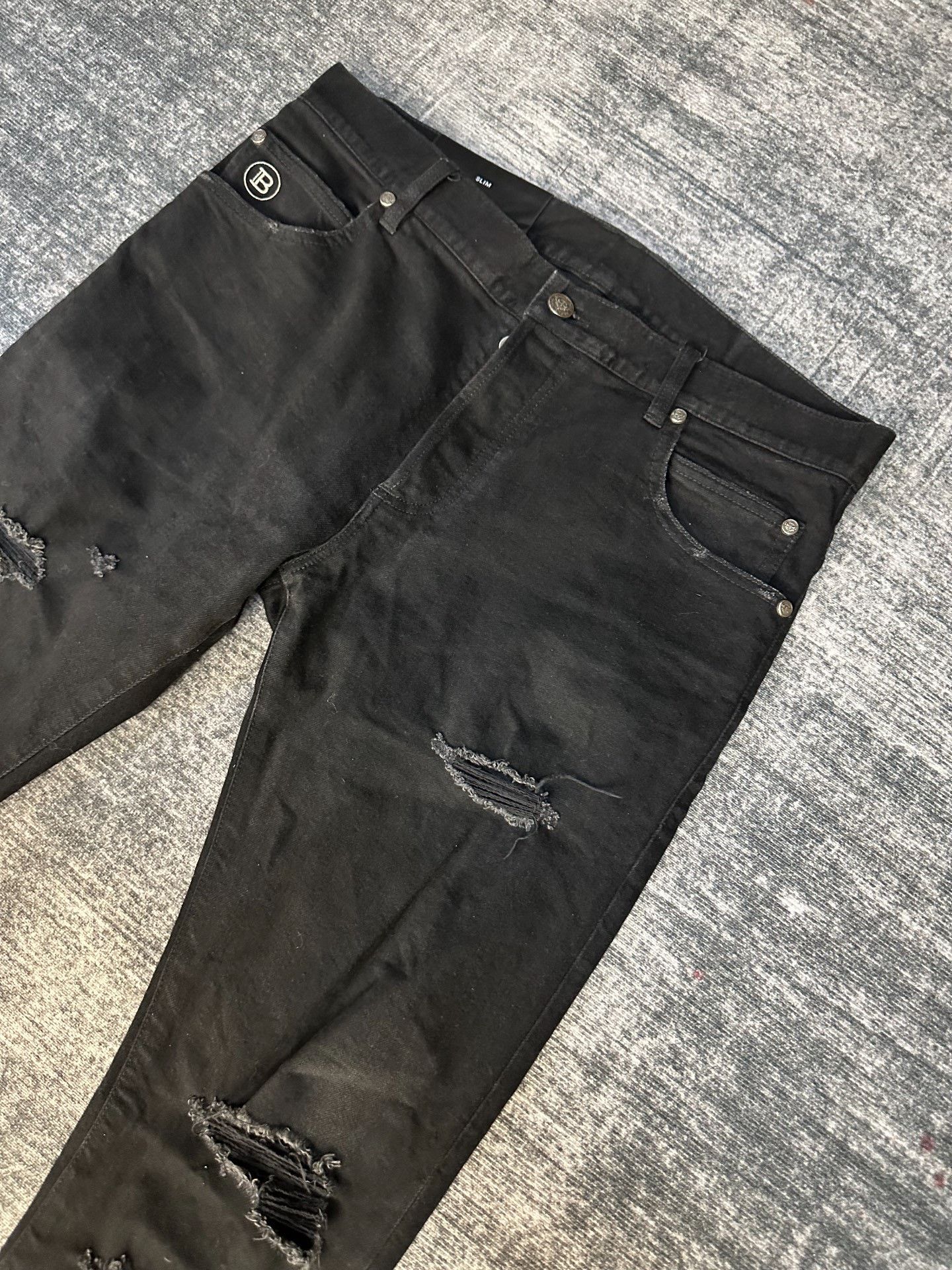 Balmain Balmain Denim Slim Black Denim Jeans 32 Men Size US 32 / EU 48 - 2 Thumbnail