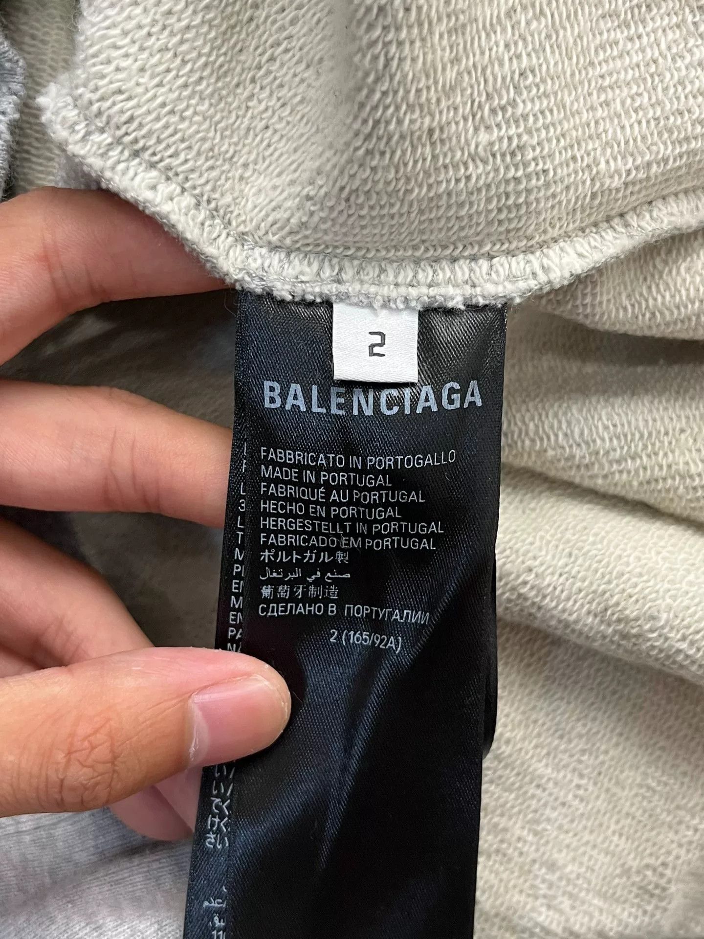 Balenciaga Balenciaga Retro Printed Gray Hoodie 2 Men Size US XS / EU 42 / 0 - 3 Thumbnail