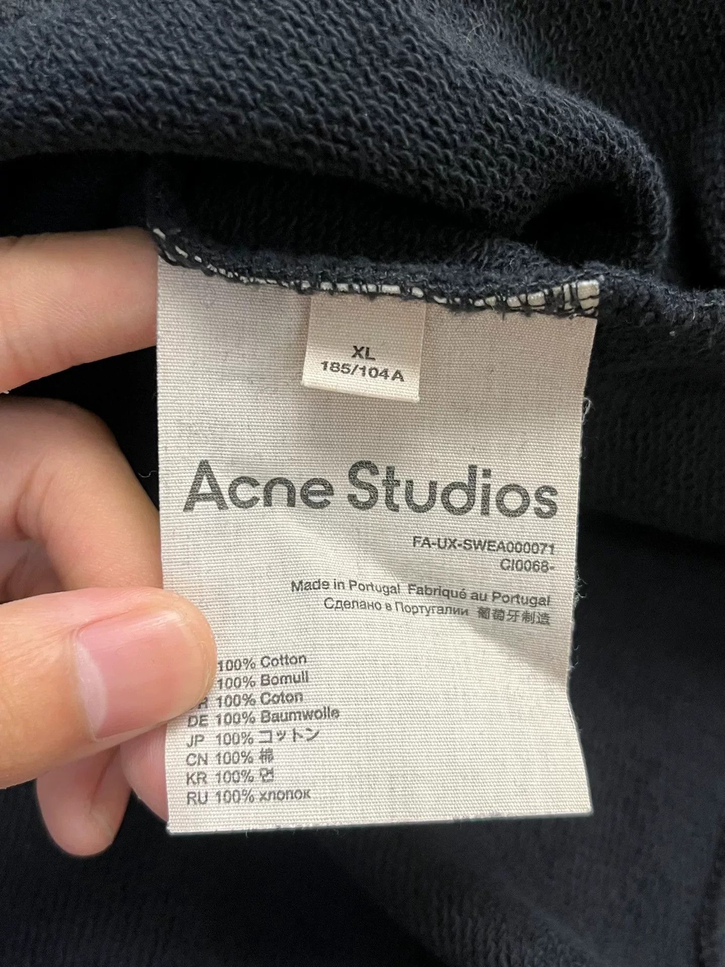 Acne Studios Acne Studios Retro Black Hoodie XL Men Size US XL / EU 56 / 4 - 3 Thumbnail