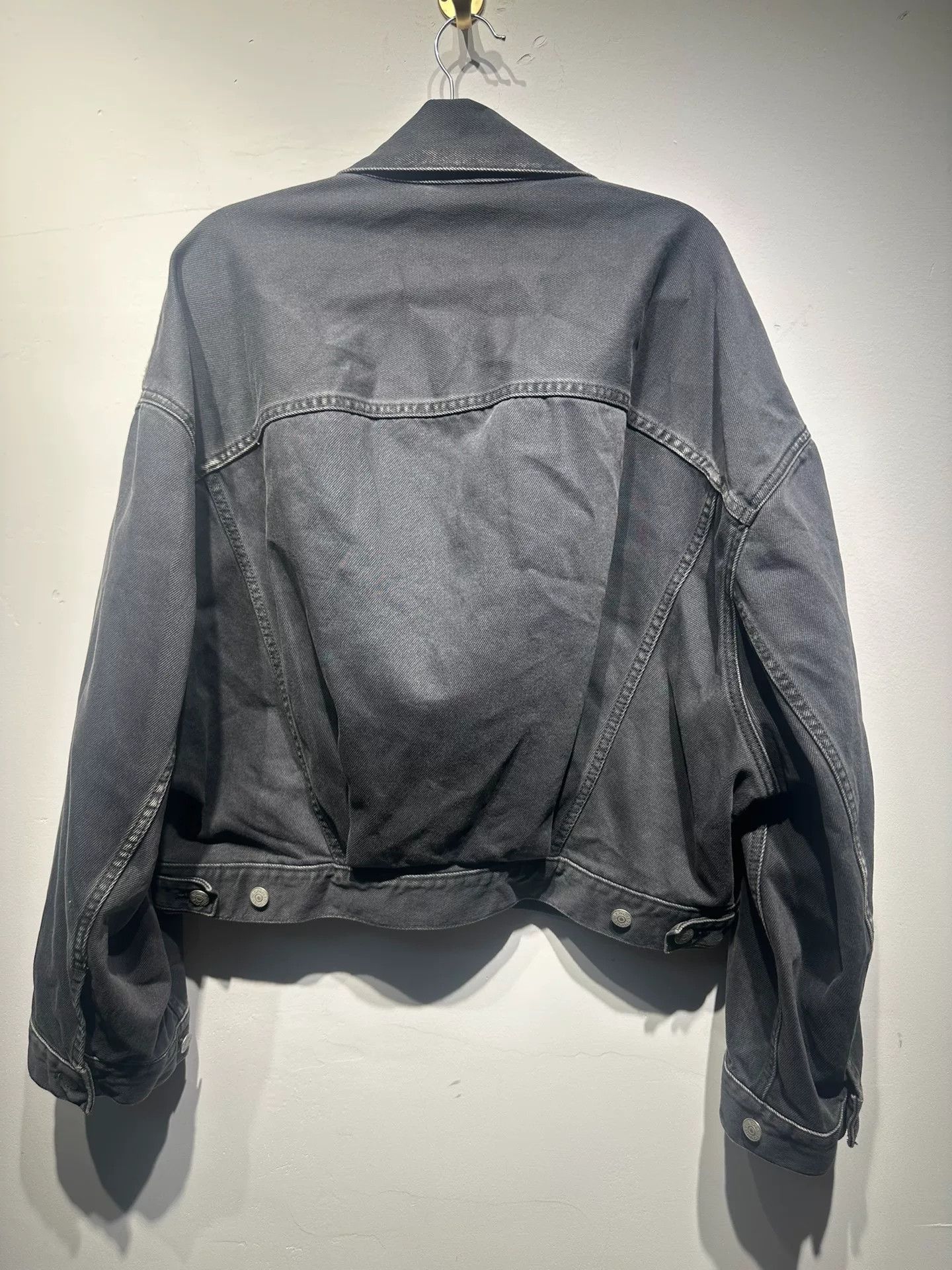 Acne Studios Acne Studios Denim Cropped Black Jacket 38 Women Size S / US 4 / IT 40 - 2 Thumbnail