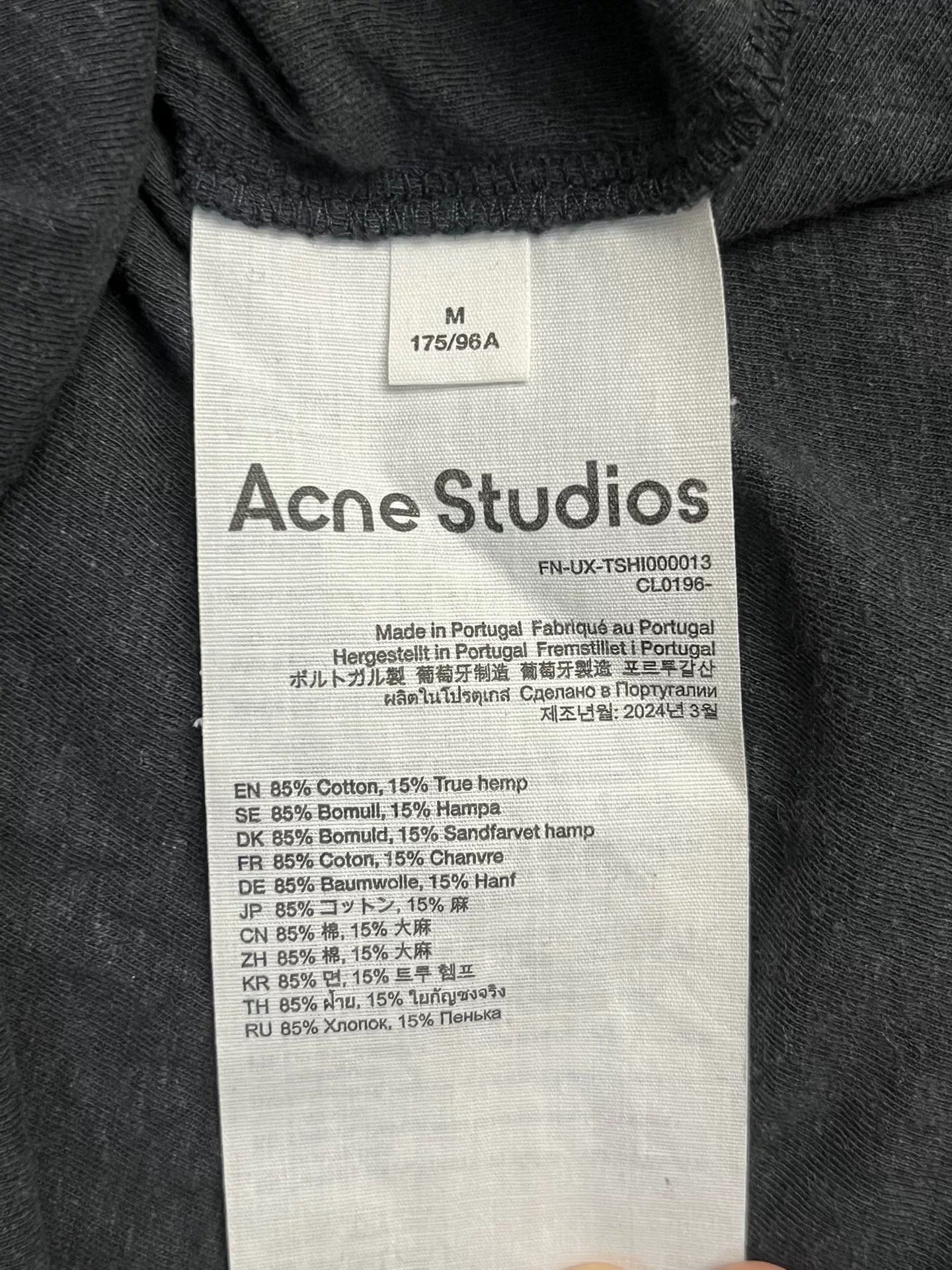 Acne Studios Acne Studios Printed Black T-Shirt M Men Size US M / EU 48-50 / 2 - 4 Thumbnail