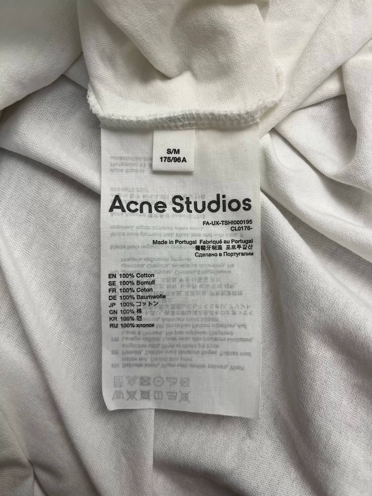 Acne Studios Acne Studios Printed Graphic White T-Shirt S Men Size US S / EU 44-46 / 1 - 4 Thumbnail