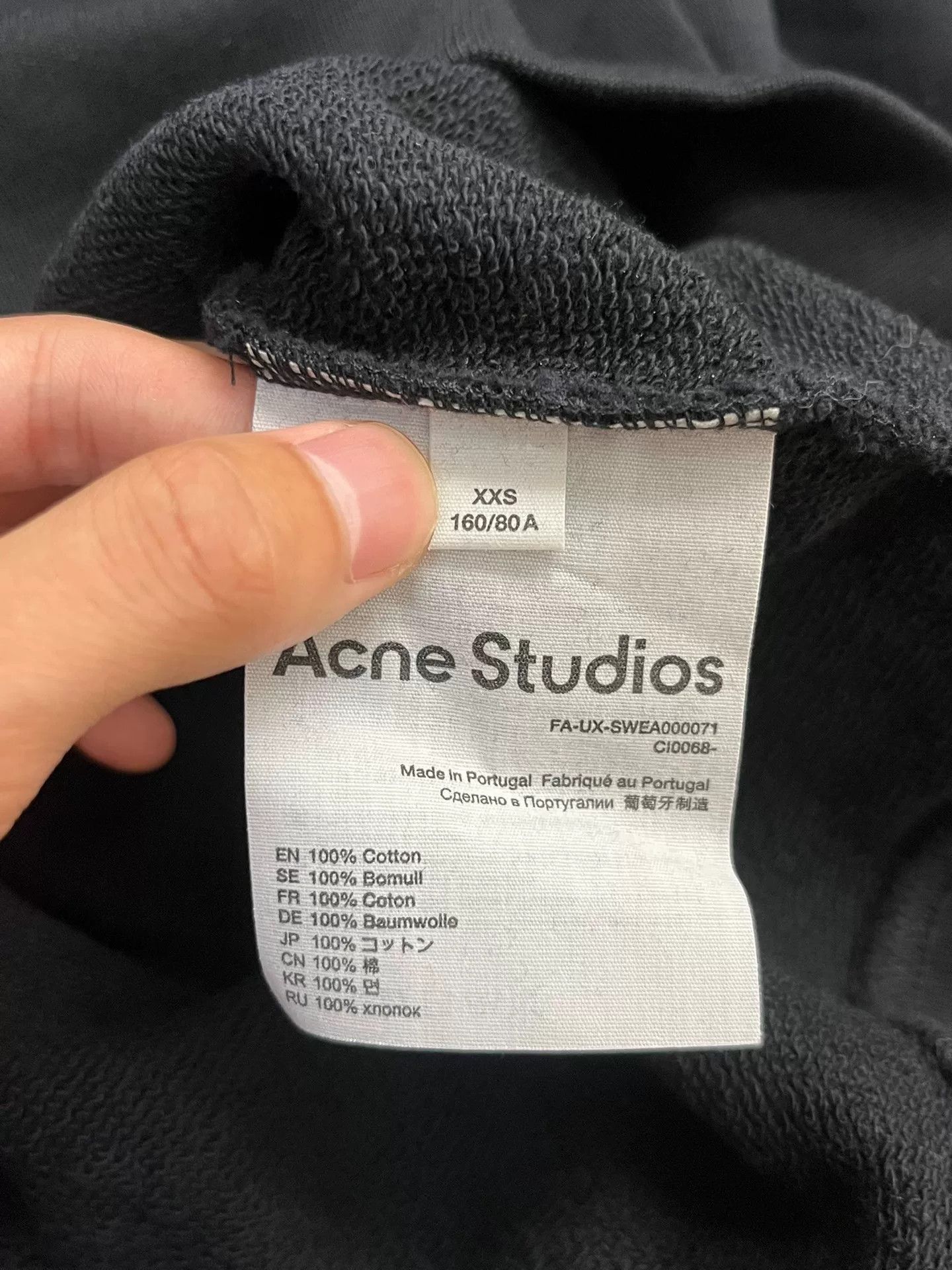 Acne Studios Acne Studios Retro Black Hoodie XXS Men Size US XXS / EU 40 - 3 Thumbnail