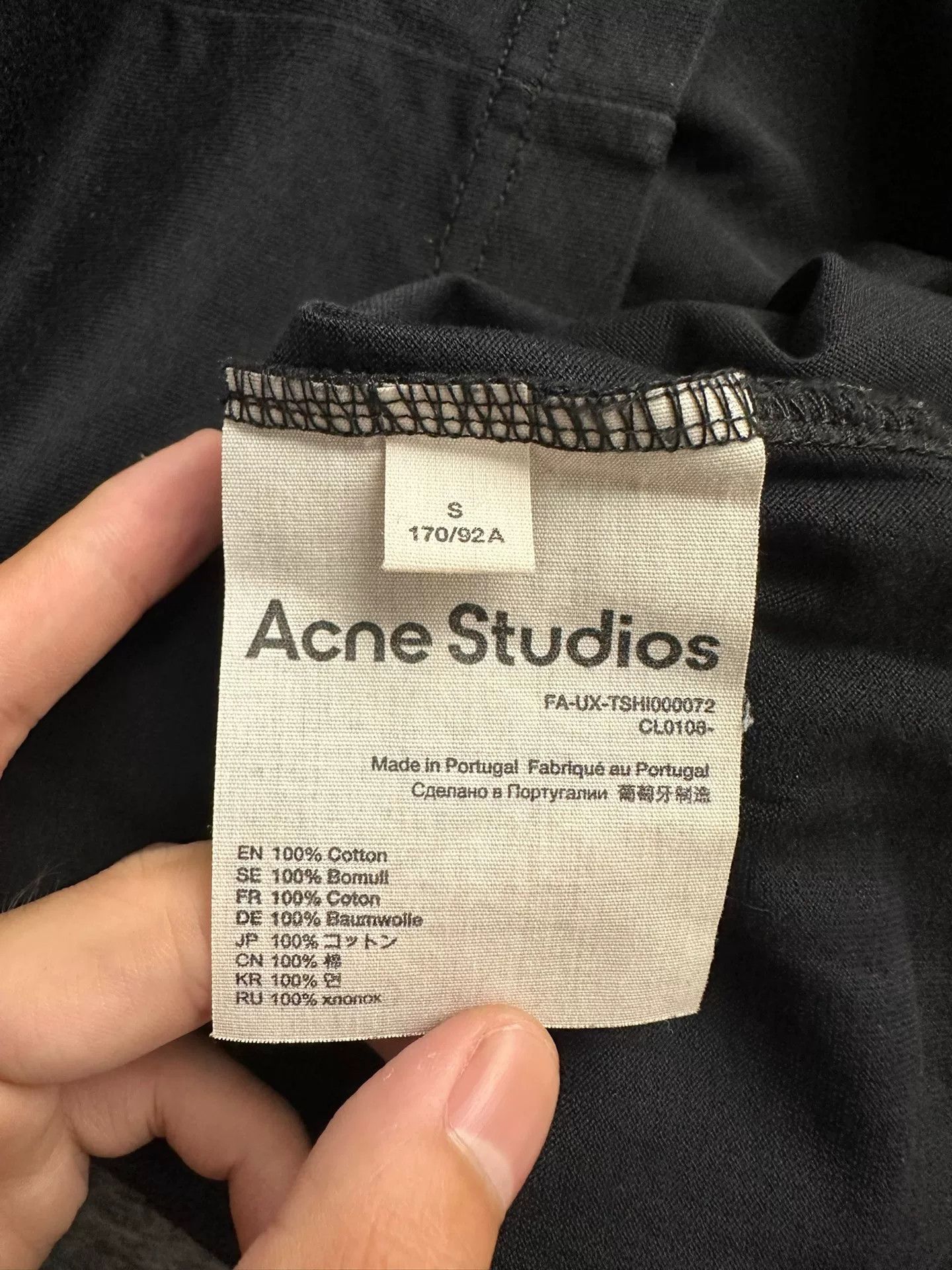 Acne Studios Acne Studios Printed Black T-Shirt S Men Size US S / EU 44-46 / 1 - 3 Thumbnail