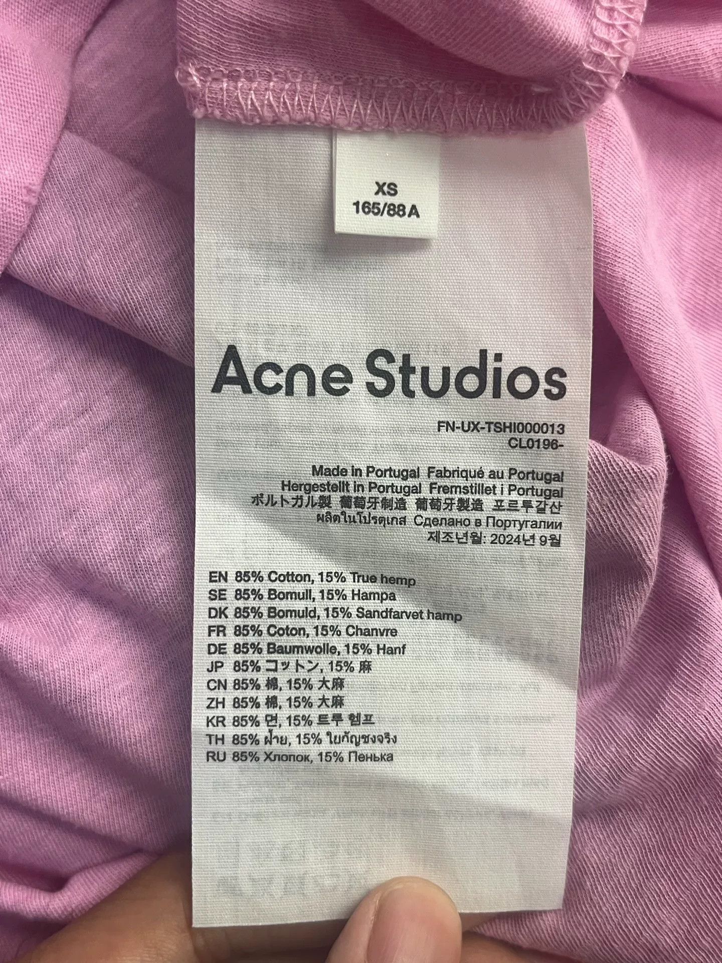 Acne Studios Acne Studios Printed Pink T-Shirt XS Women Size XS / US 0-2 / IT 36-38 - 3 Thumbnail