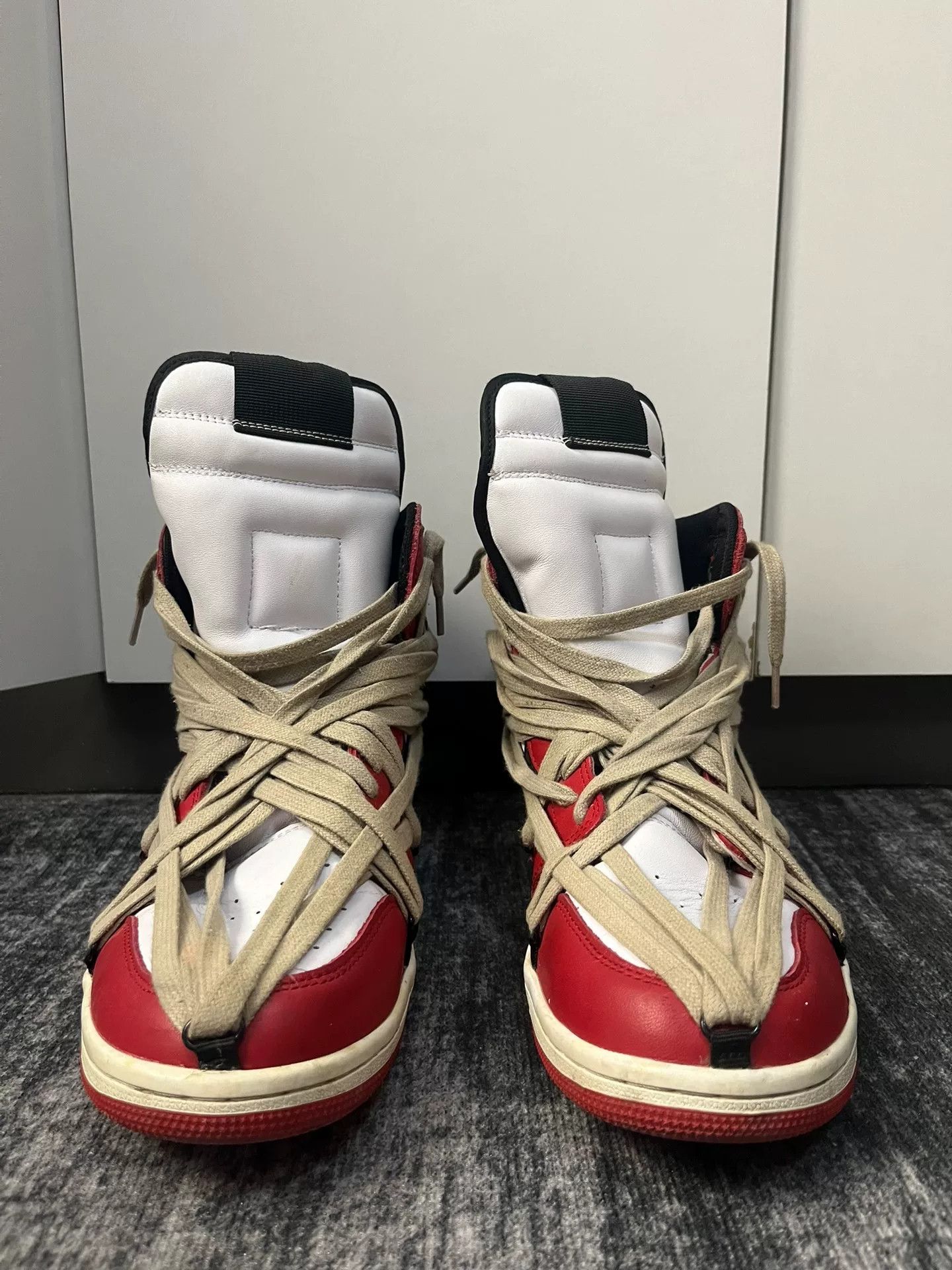 Miu Miu Miu Miu Retro Red Hitop Sneakers 45 Men Size US 11.5 / EU 44-45 - 2 Thumbnail