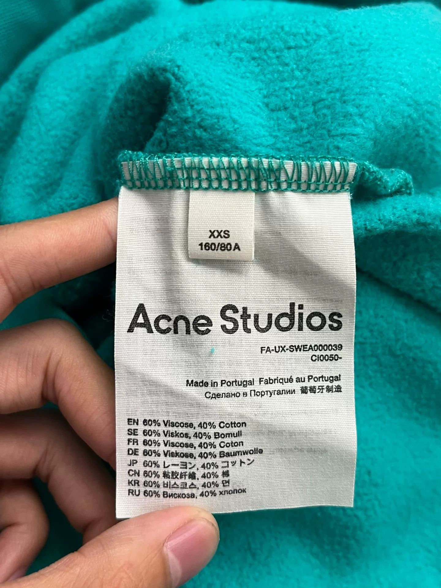 Acne Studios Acne Studios Green Hoodie XXS Men Size US XXS / EU 40 - 4 Thumbnail