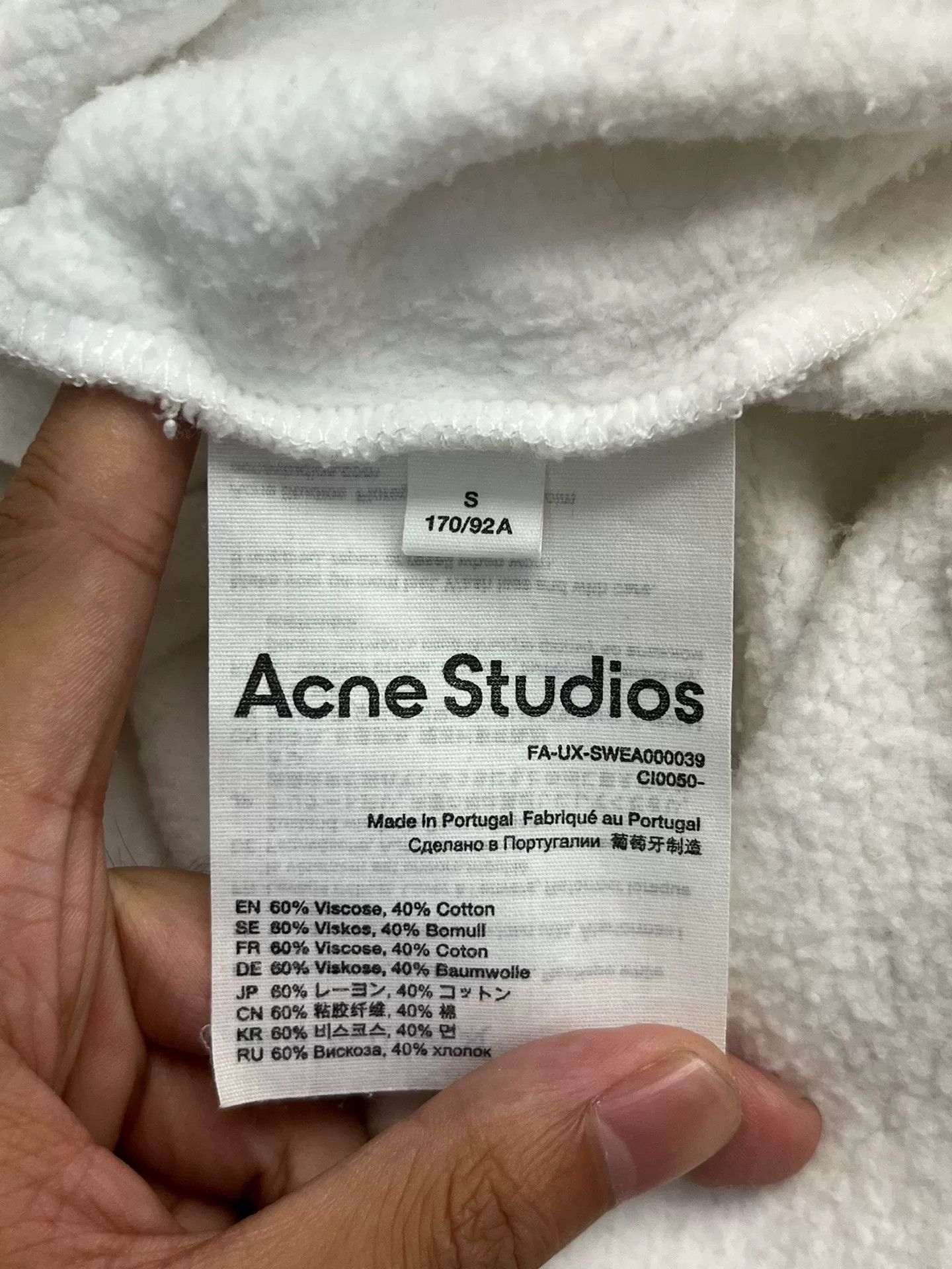 Acne Studios Acne Studios White Hoodie S Men Size US S / EU 44-46 / 1 - 3 Thumbnail