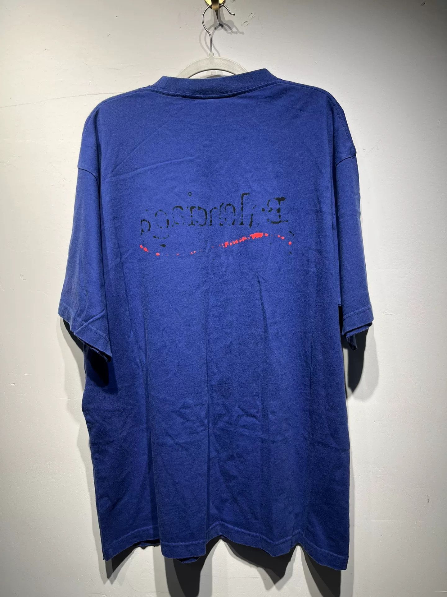 Balenciaga Balenciaga Retro Printed Blue T-Shirt M Men Size US M / EU 48-50 / 2 - 2 Thumbnail